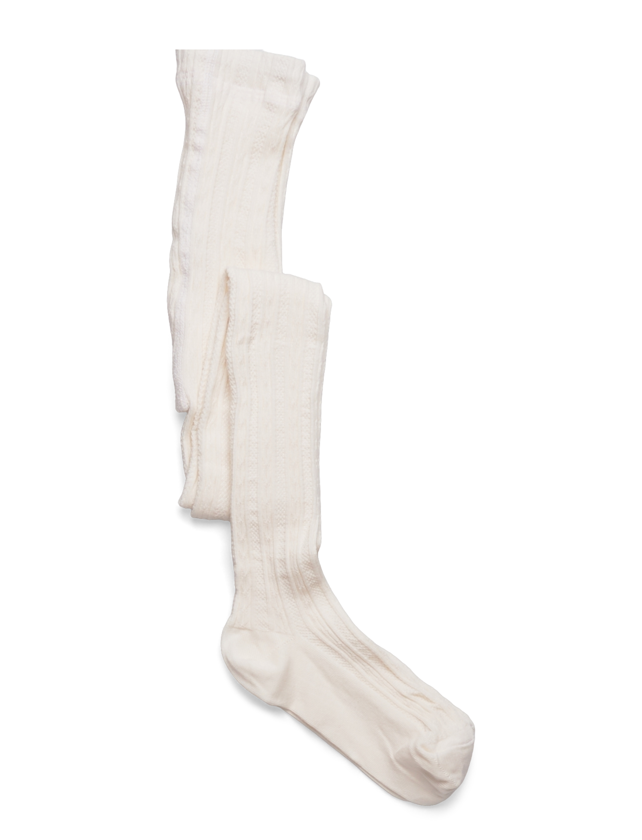 Geggamoja - Cable knitted stockings Offwhite - strømpebukser - offwhite - 0