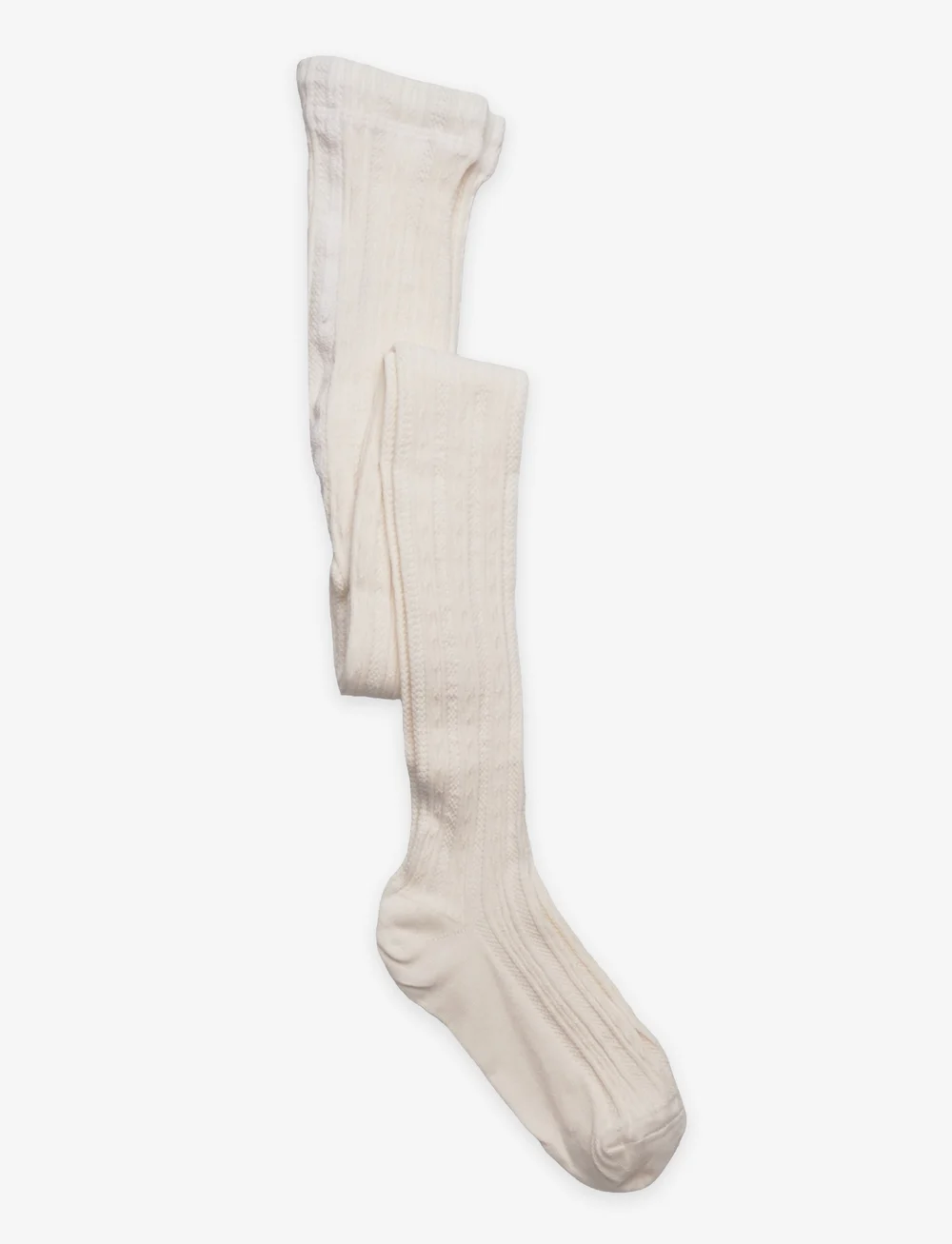 Geggamoja - Cable knitted stockings Offwhite - strumpfhosen - offwhite - 0