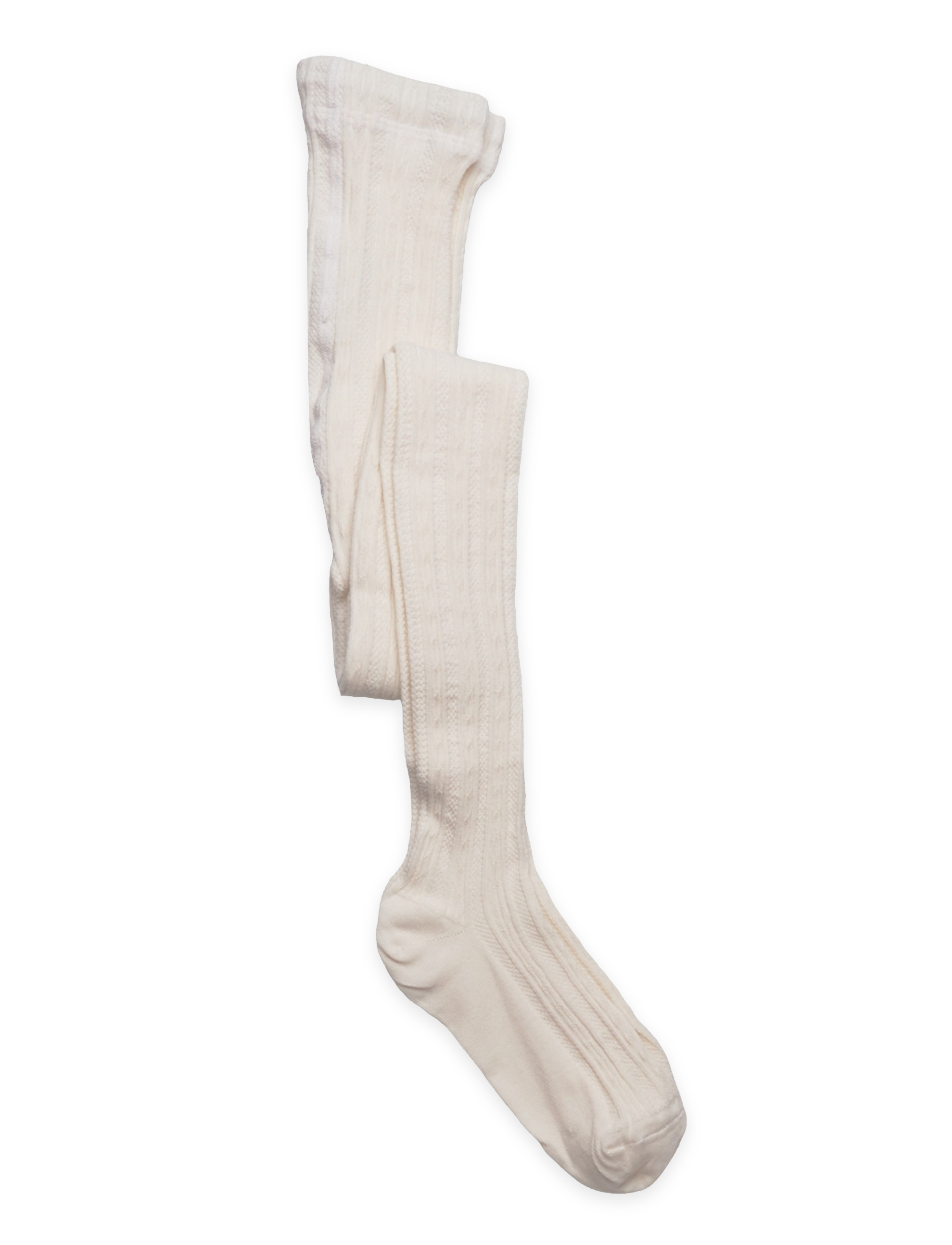 Geggamoja - Cable knitted stockings Offwhite - strumpfhosen - offwhite - 0