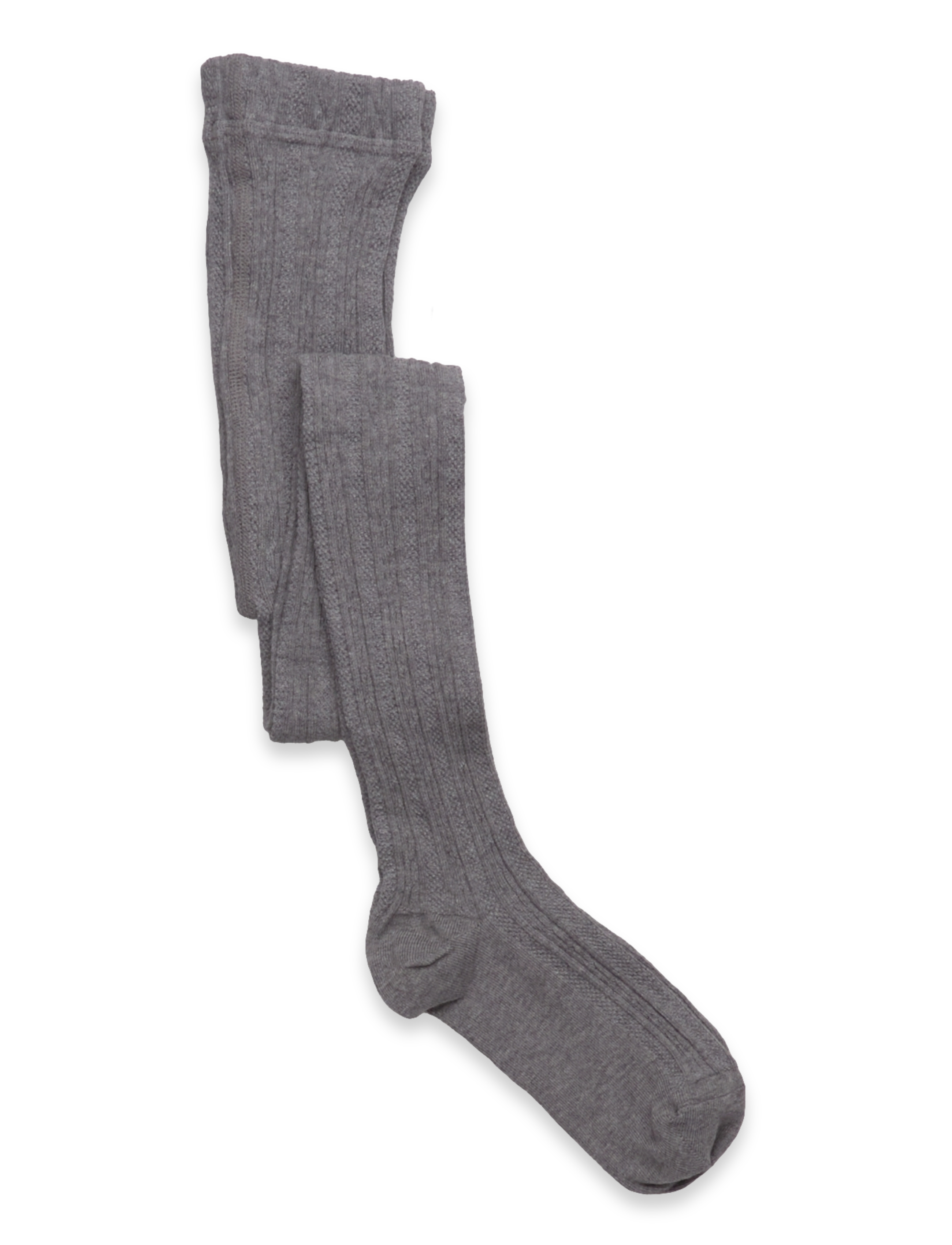 Geggamoja Cable Knitted Stockings Grey Melange, 122-128, Socken & Strumpfhosen, Grau - Tights, Kinder