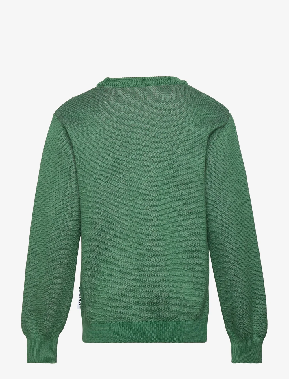 Geggamoja - Knitted crew neck sweater Mossgreen - sweatshirts - grey melange - 1