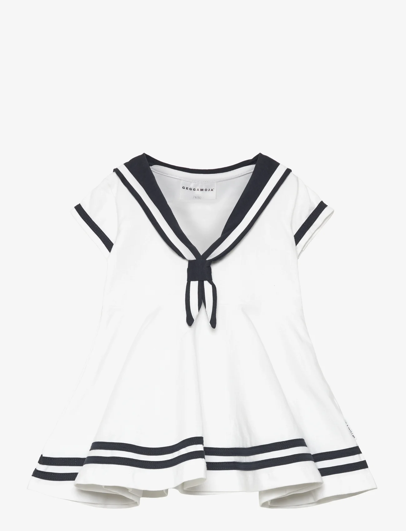 Geggamoja - Sailor dress - short-sleeved baby dresses - white - 0