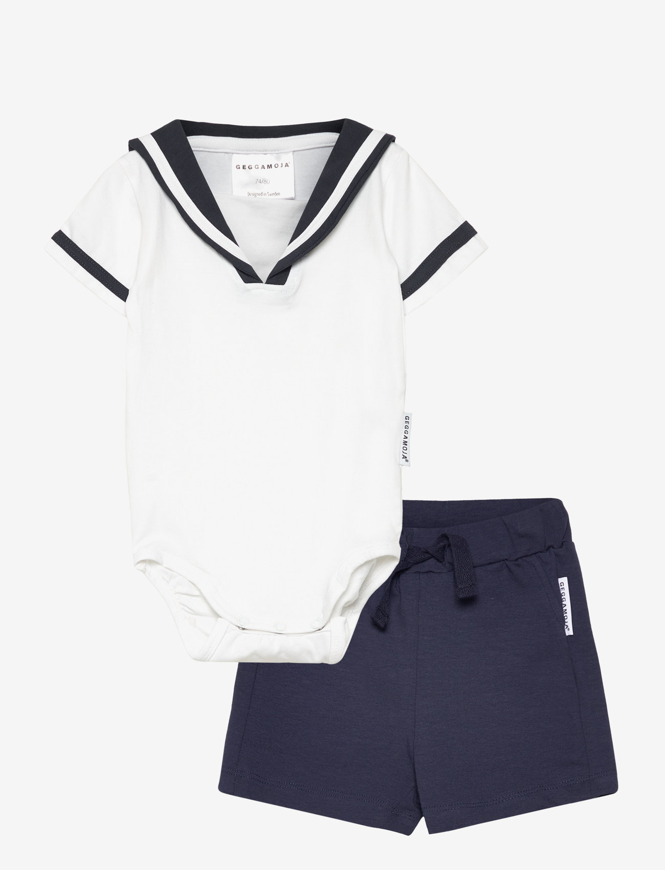 Geggamoja - Sailor Set - sets with short-sleeved t-shirt - white - 0