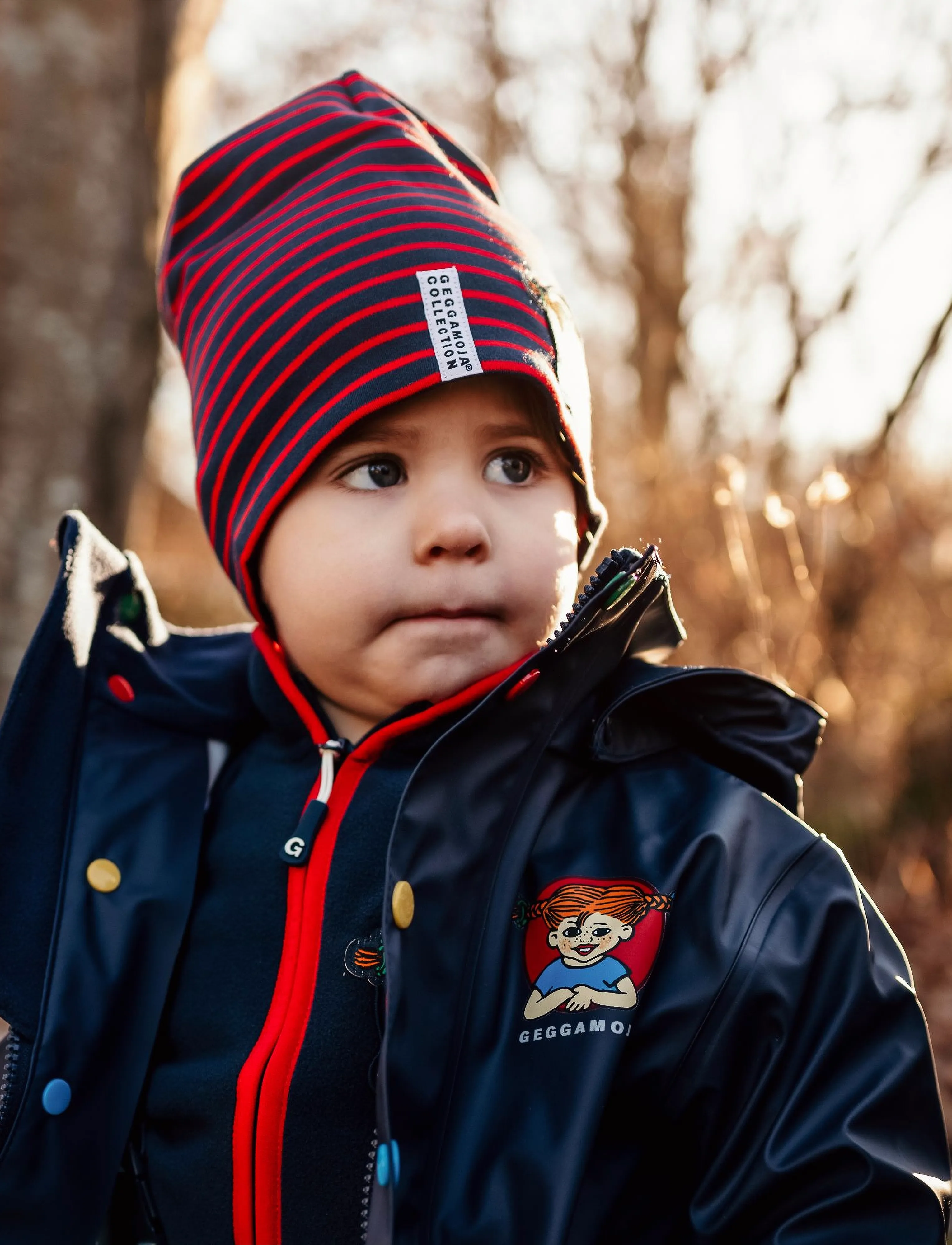 Geggamoja Pippi Långstrump Beanie, 2-9Y, Red, Huer > Beanie, Børn