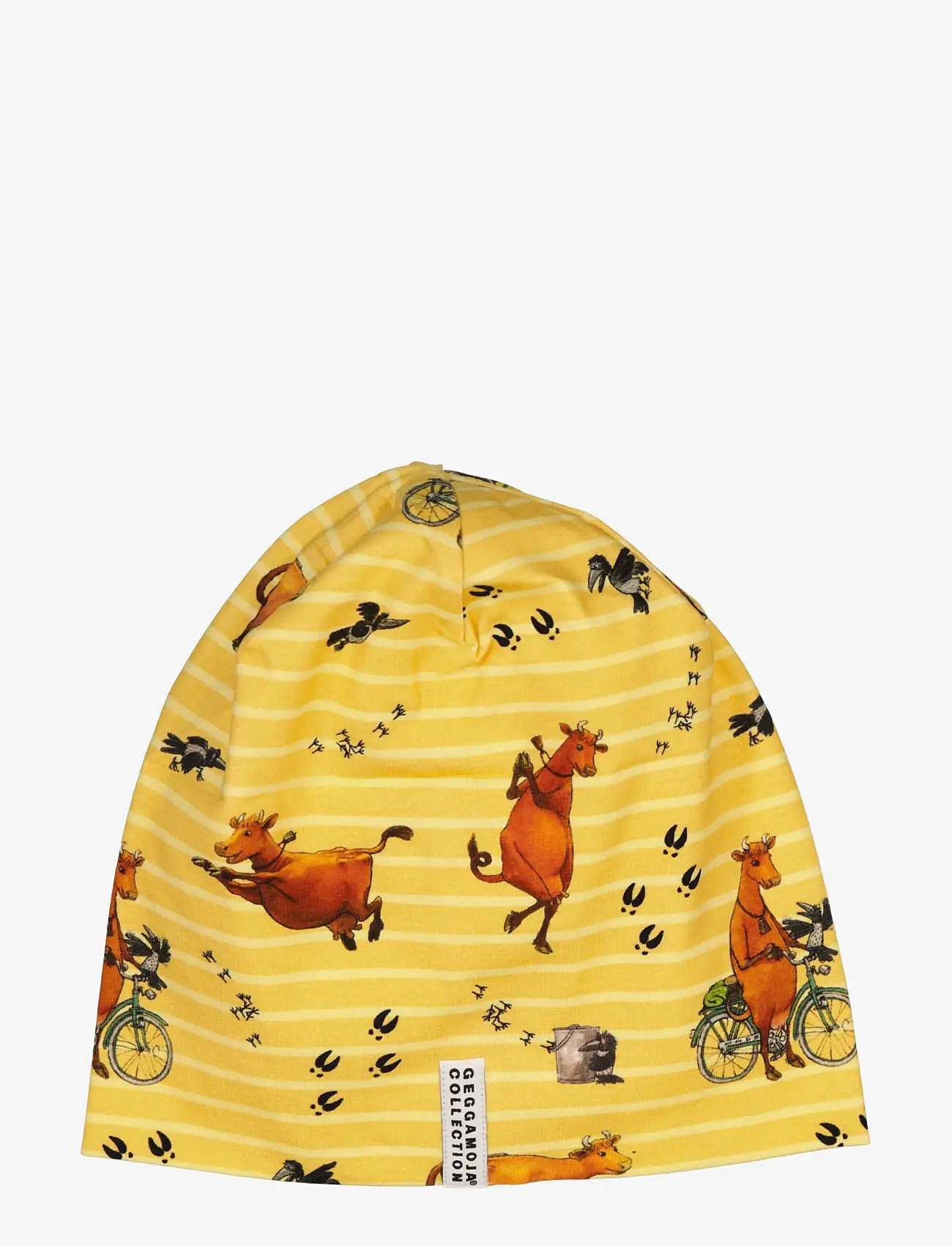 Geggamoja - Mamma Mu Beanie - beanies - yellow str - 0