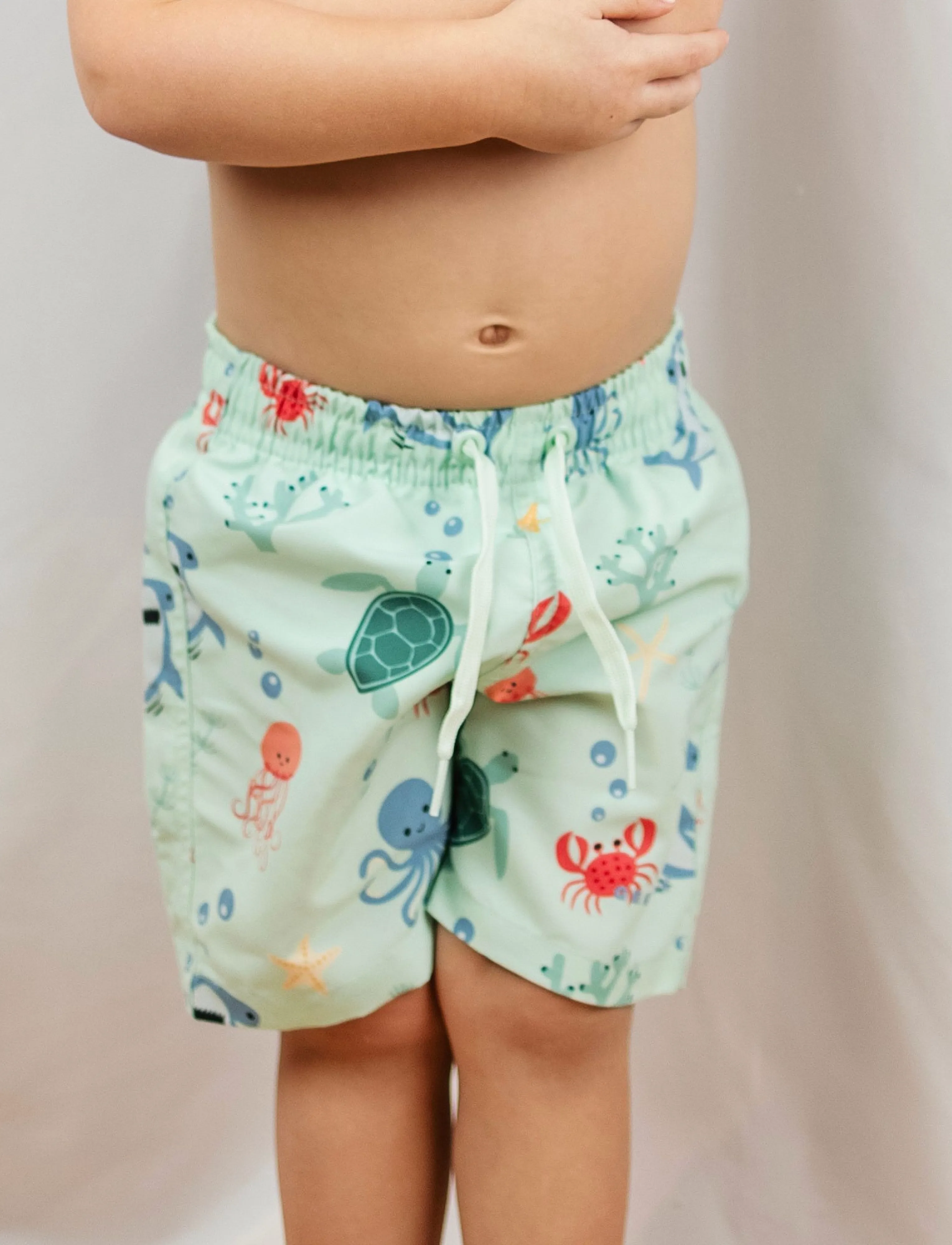 Geggamoja UV-Swim shorts - Peldšorti - BLUE DEEP SEA / green