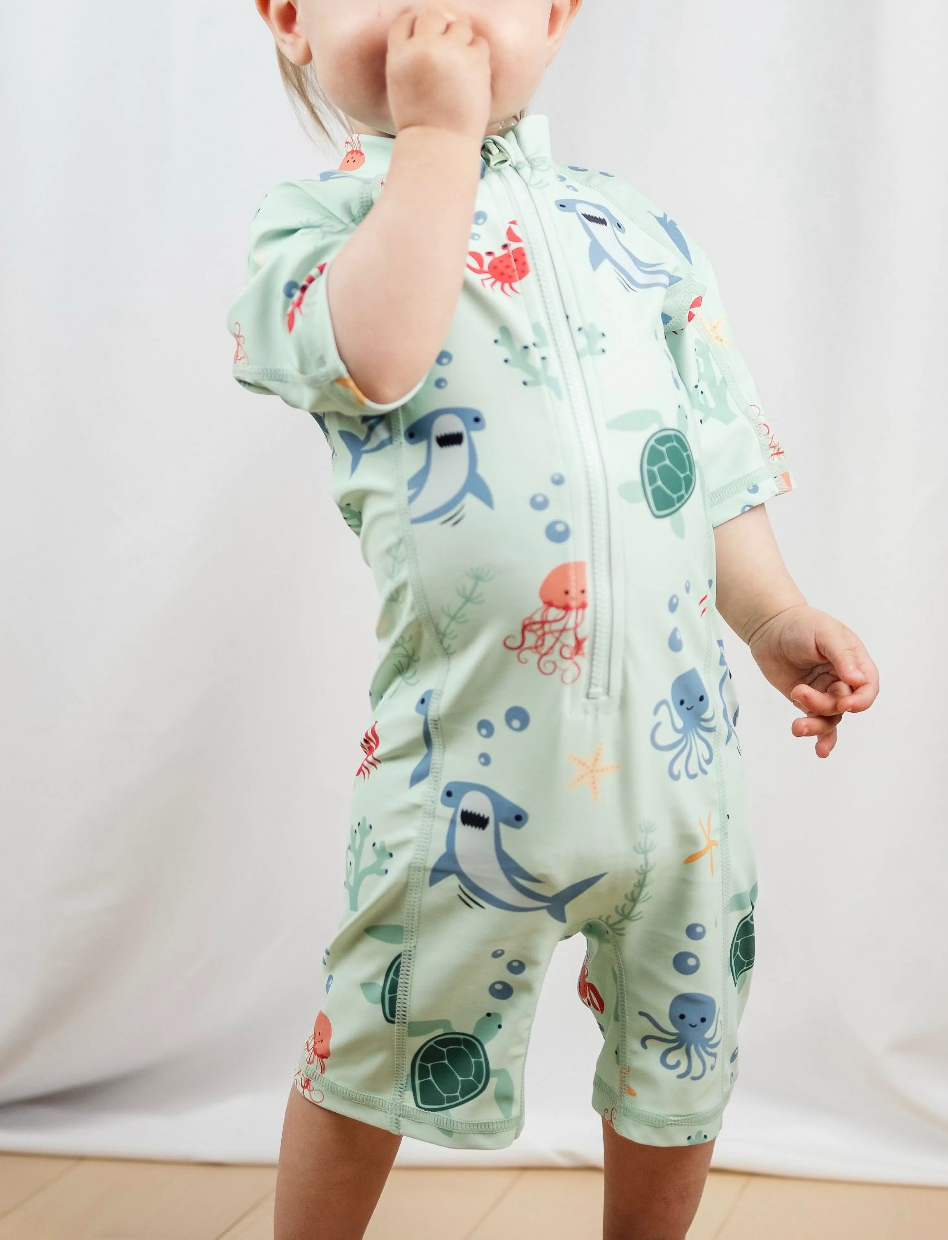 Geggamoja UV-Suit - Badeanzüge - BLUE DEEP SEA / green