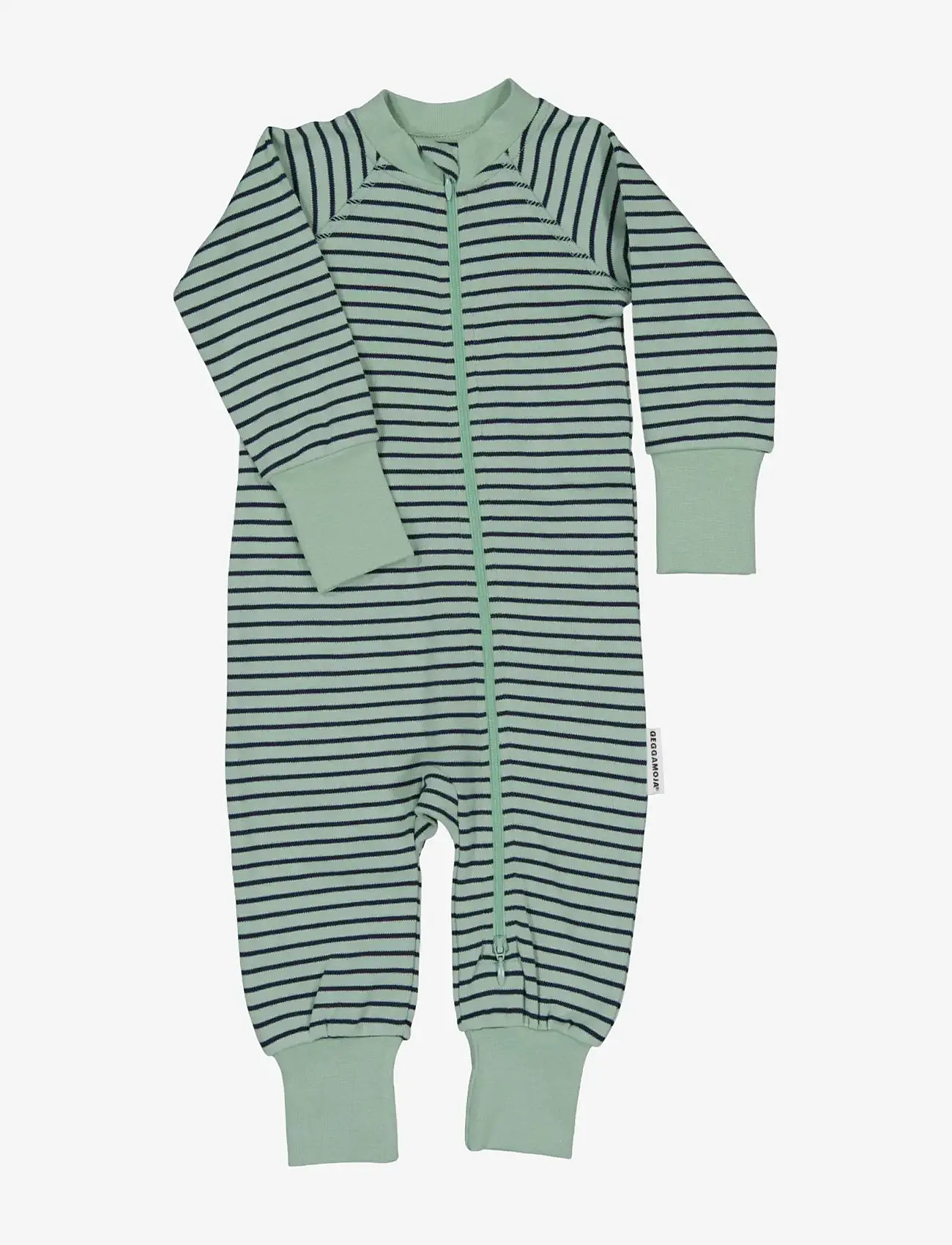 Geggamoja - Pyjamas two way zipper - pidžaamad - green/navy str - 0