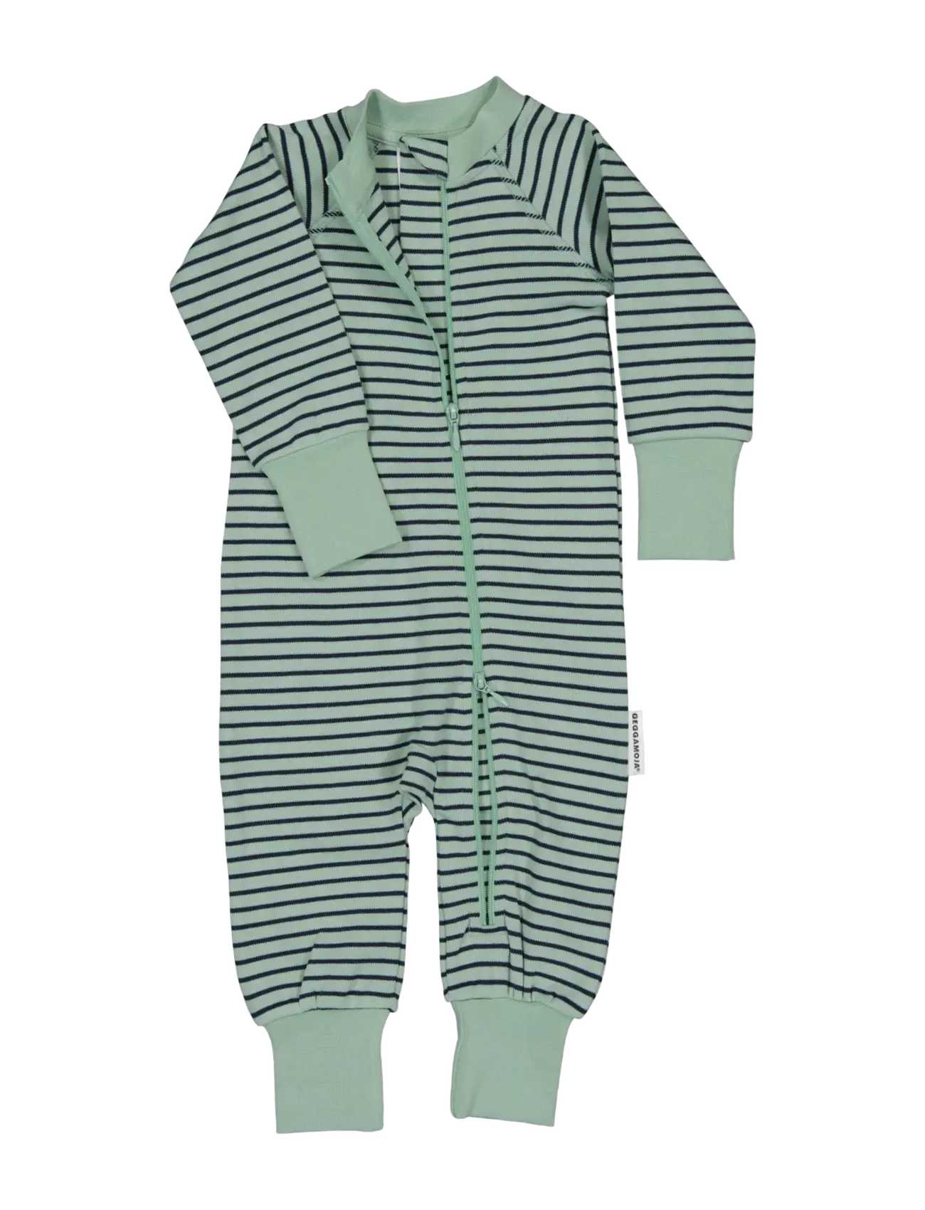 Geggamoja - Pyjamas two way zipper - green/navy str - 1