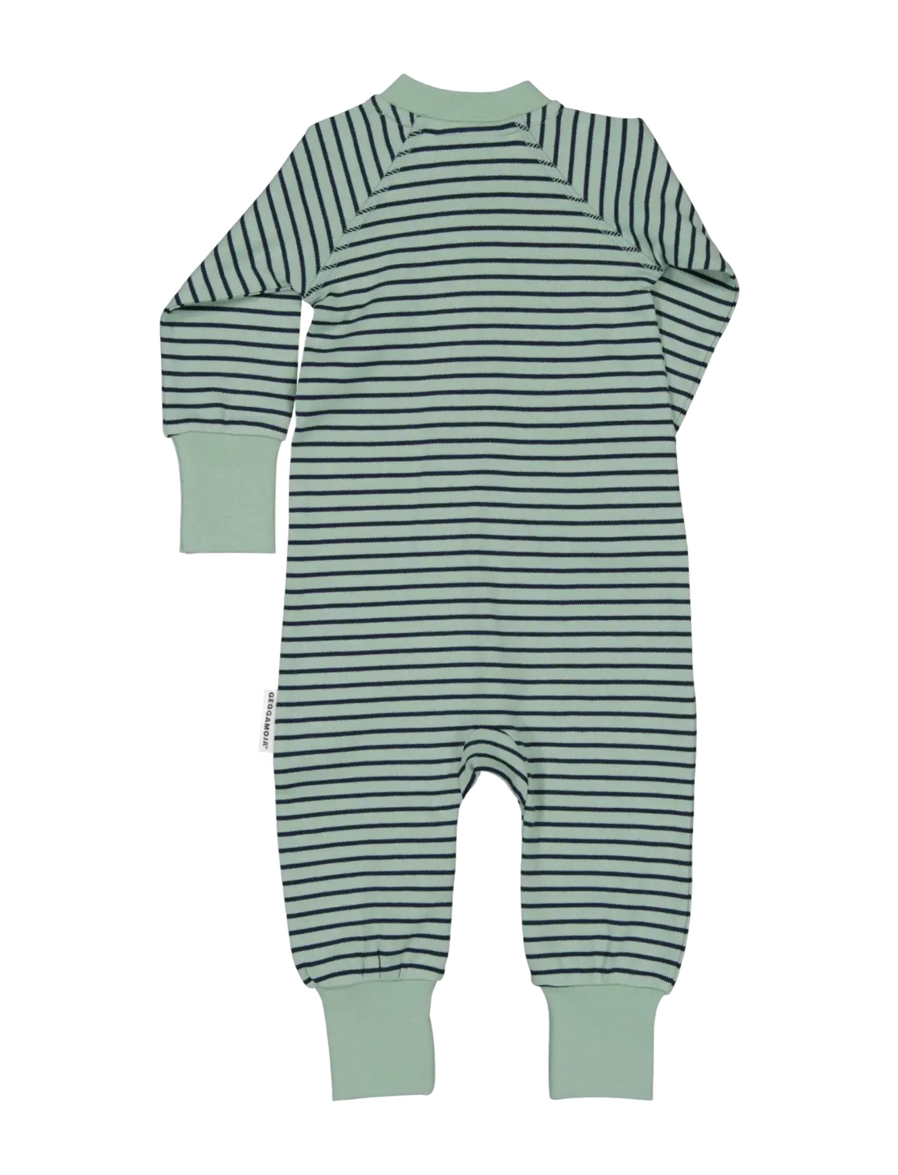Geggamoja - Pyjamas two way zipper - green/navy str - 2