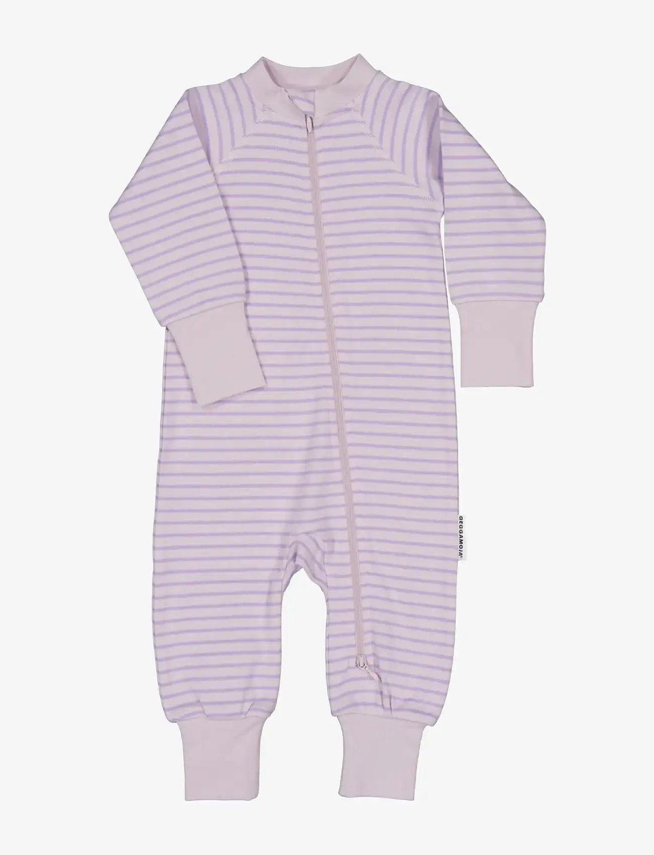 Geggamoja - Pyjamas two way zipper - schlafanzüge - purple str - 0