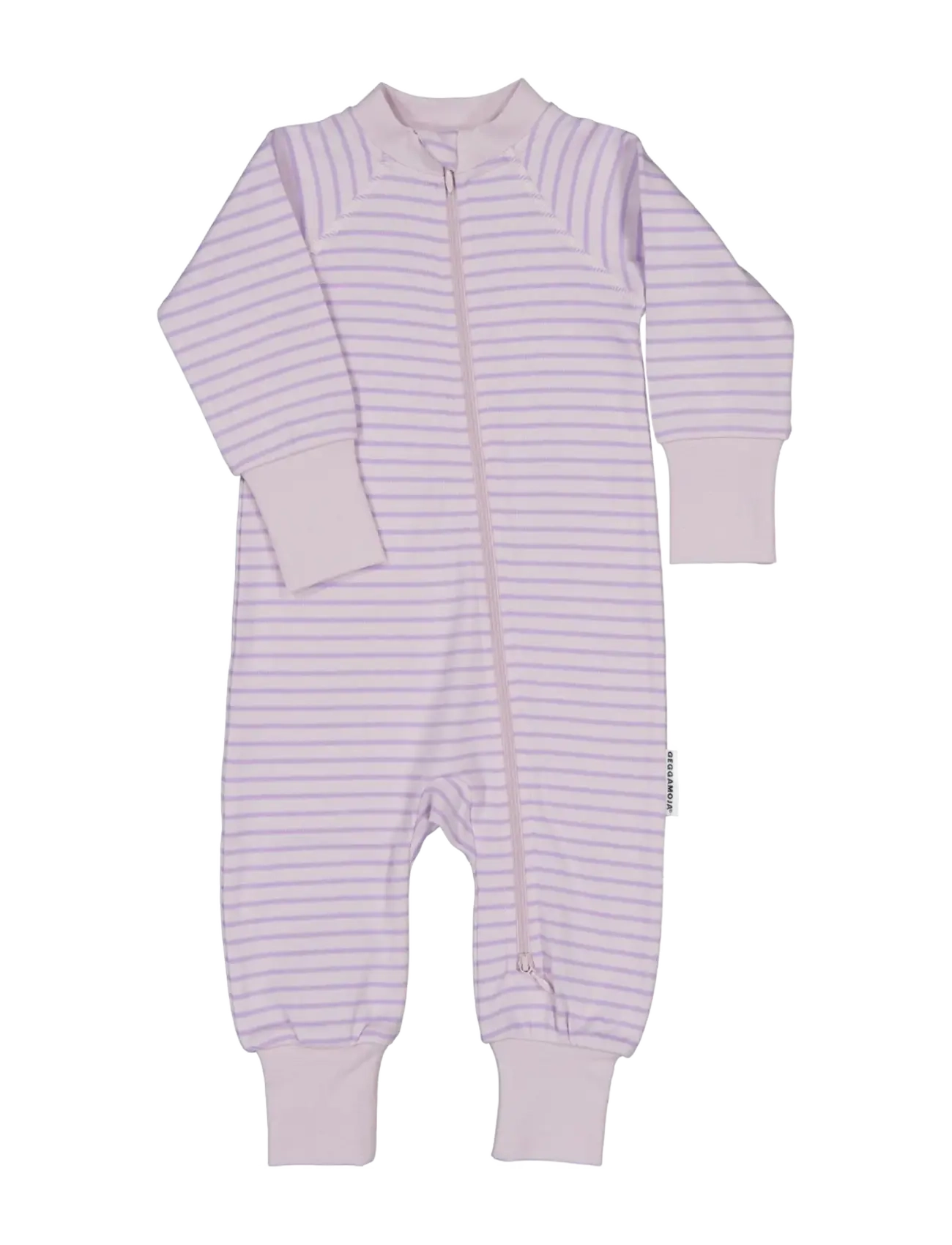 Geggamoja Pyjamas two way zipper - Kläder - PURPLE STR / purple