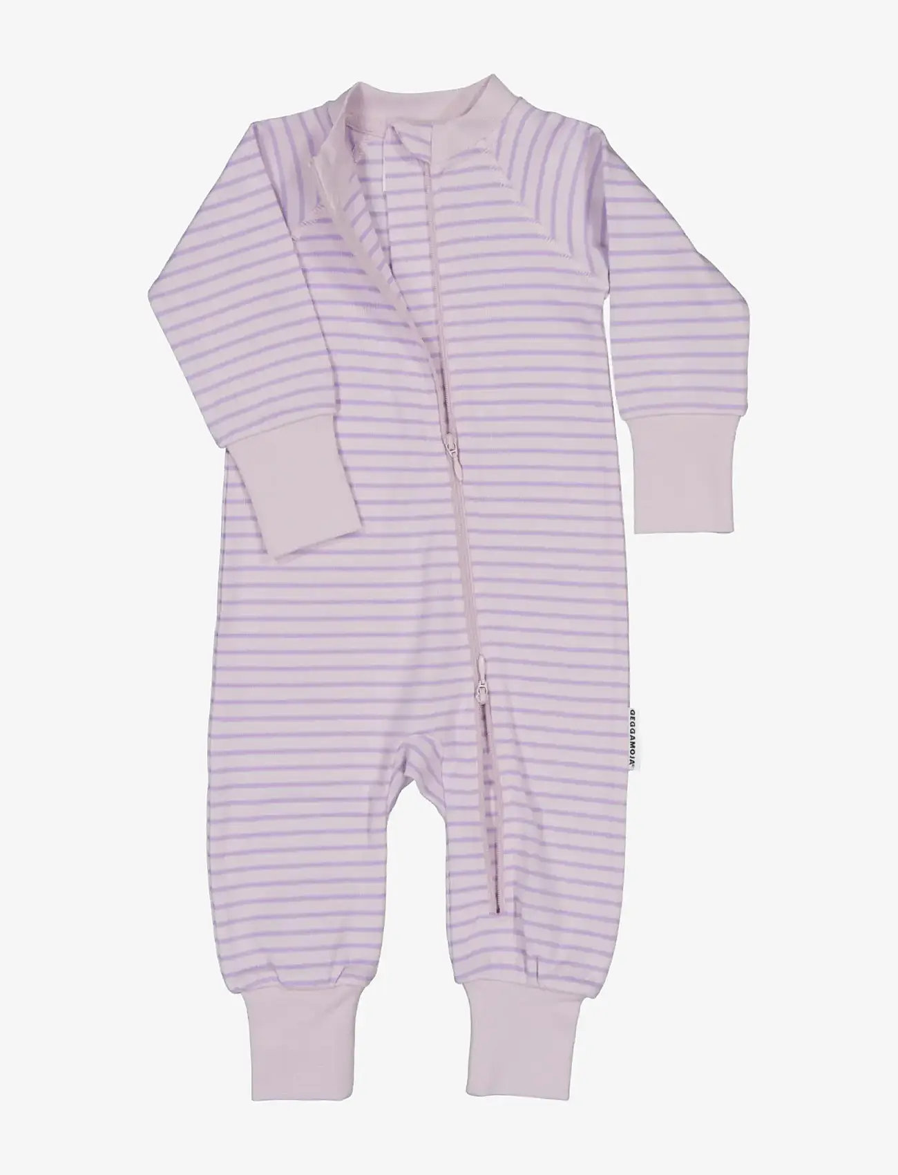 Geggamoja - Pyjamas two way zipper - schlafanzüge - purple str - 1