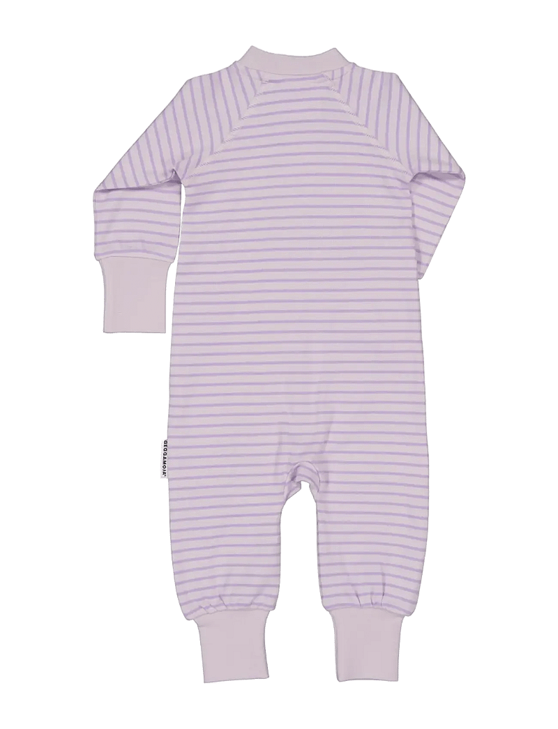 Geggamoja - Pyjamas two way zipper - schlafanzüge - purple str - 2