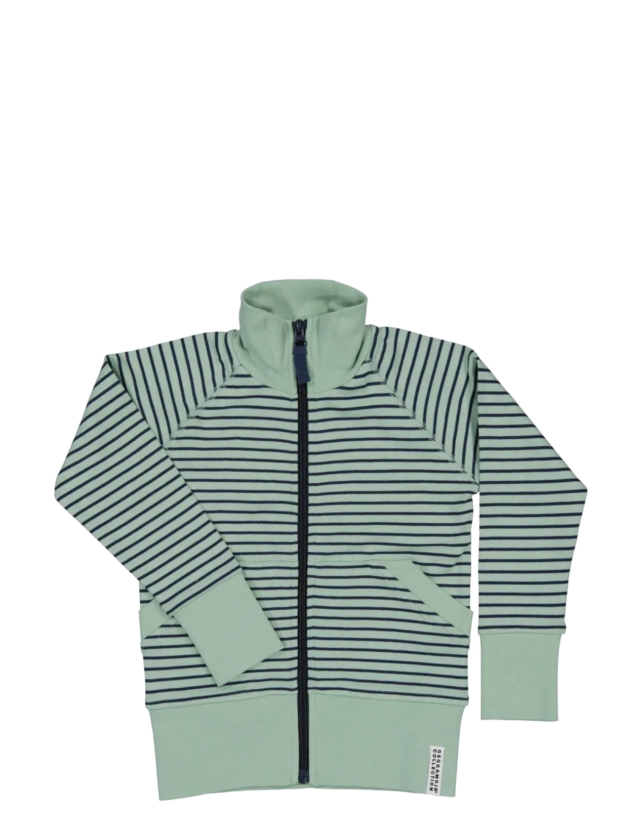 Geggamoja Zip sweater - Kläder - GREEN/NAVY STR / green