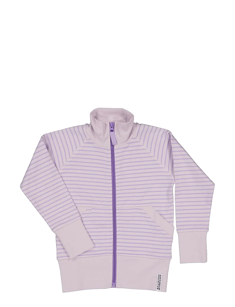 Geggamoja - Zip sweater - sweatshirts - purple str - 0