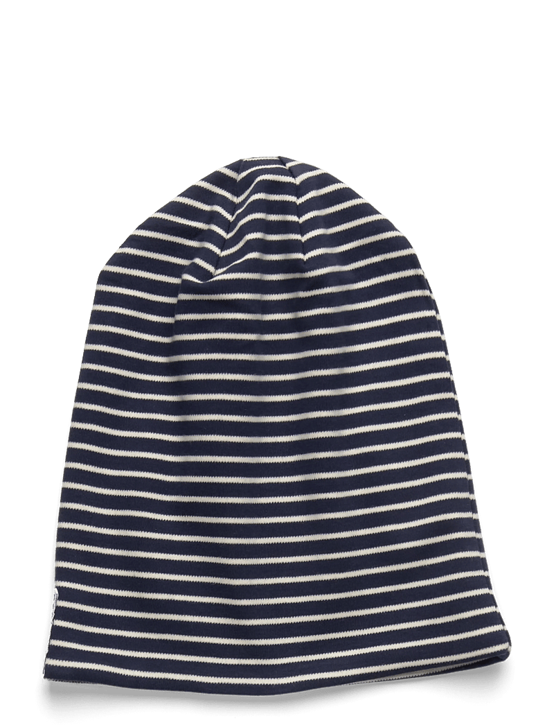 Geggamoja - Topline Cap Navy beige stripe - beanies - navy - 1