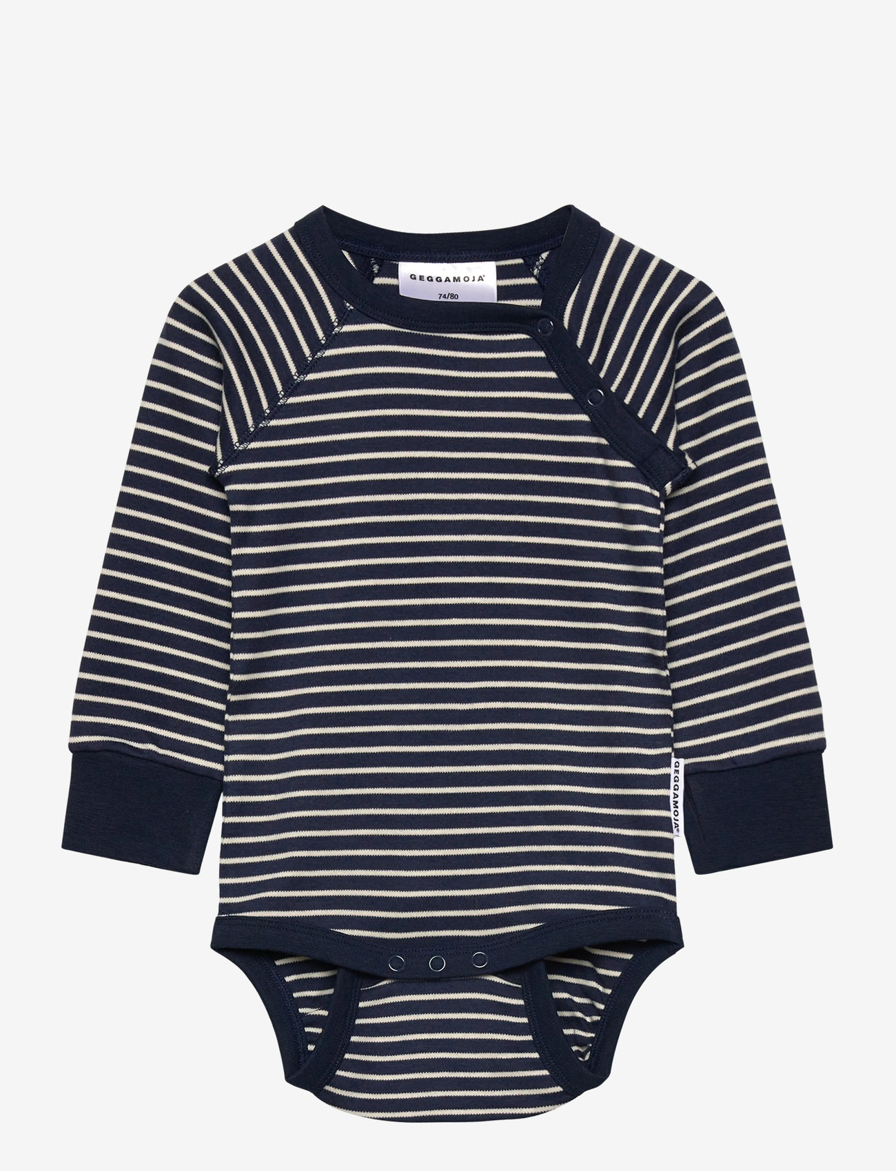 Geggamoja - Body L.S Navy beige stripe - langärmelig - navy - 0