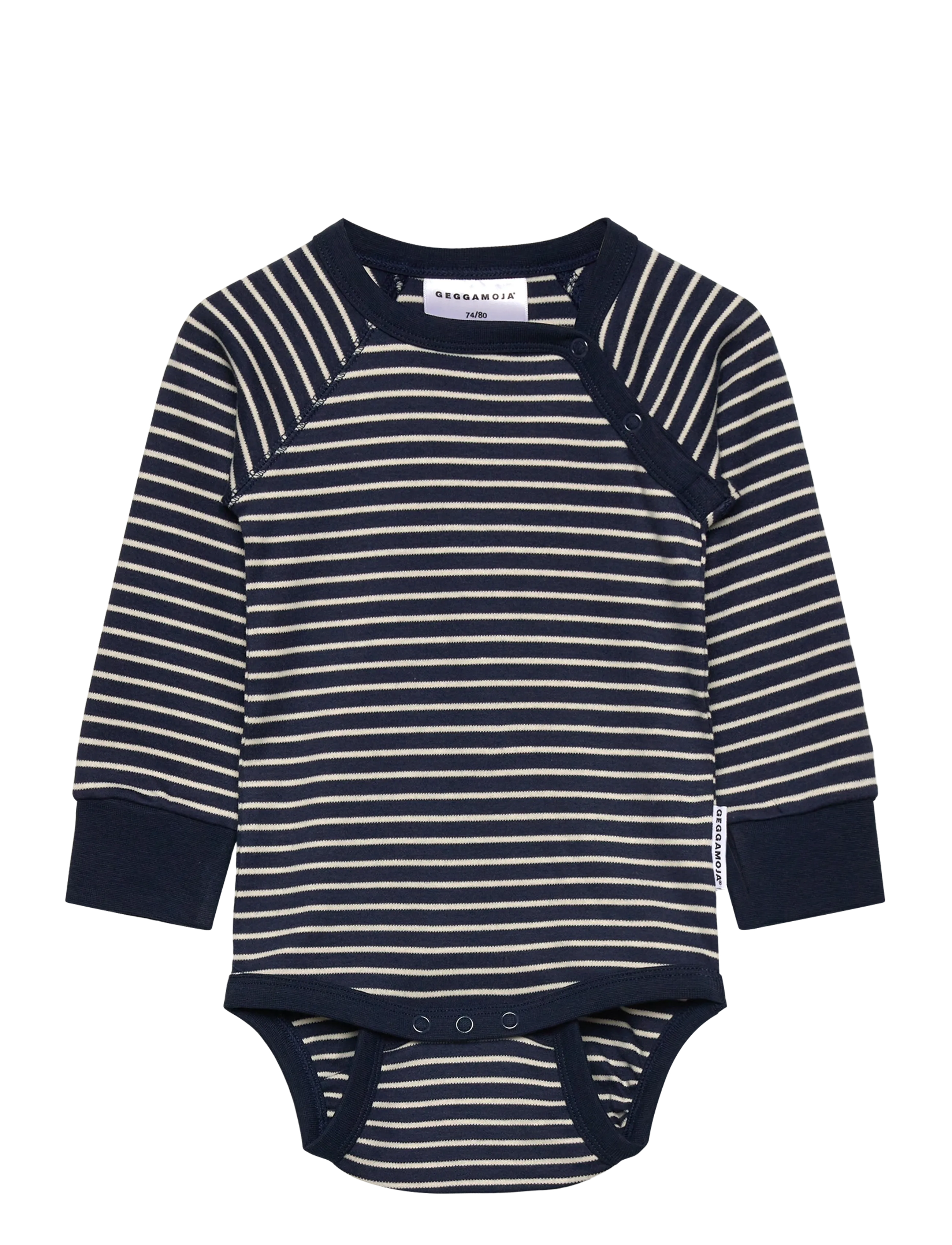 Geggamoja Body L.S Navy beige stripe - Kläder - NAVY / navy