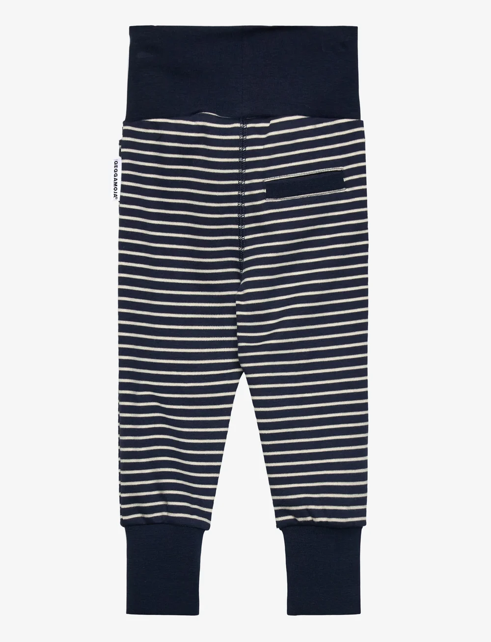 Geggamoja - Baby pants Navy beige stripe - leggings - navy - 1