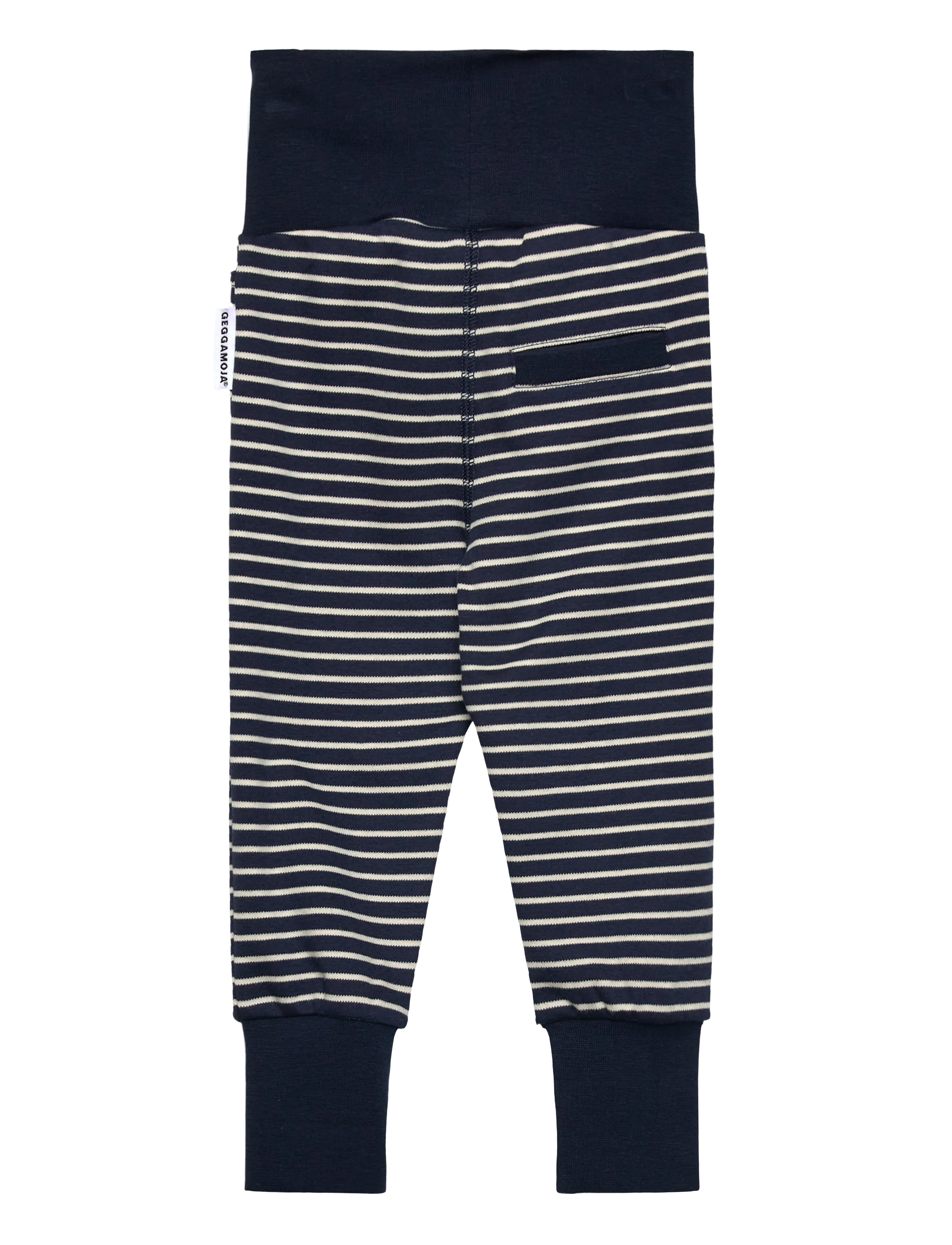 Geggamoja - Baby pants Navy beige stripe - leggingsit - navy - 1