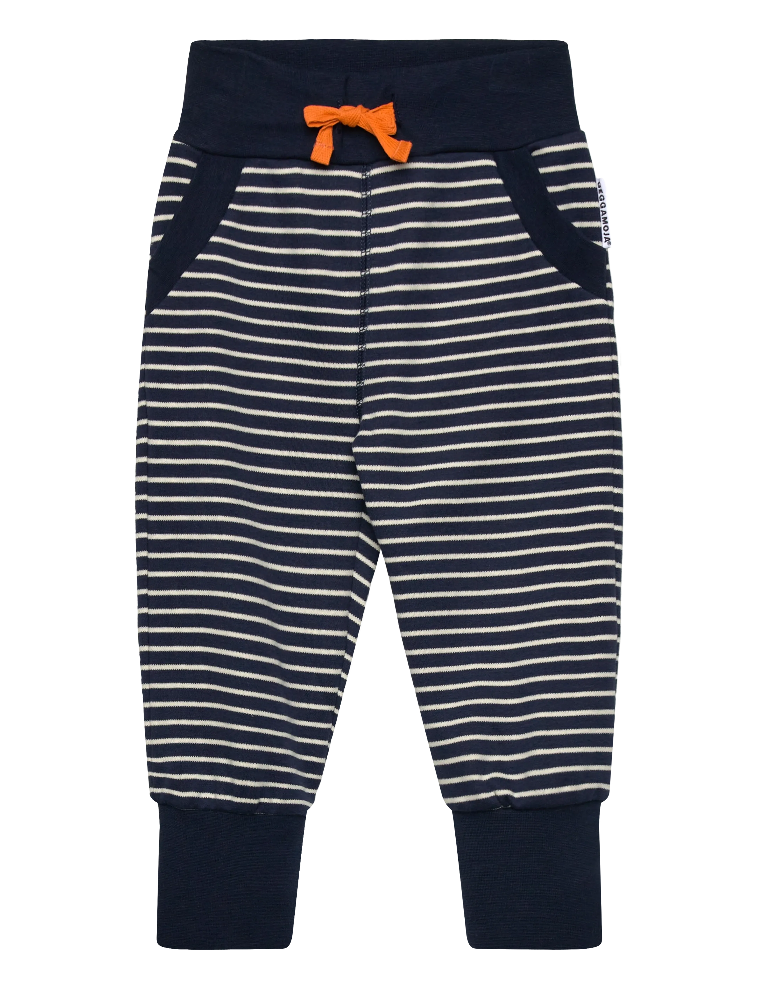 GEGGAMOJA Long Hosen Navy Beige Stripe Navy - 98/104 - Kinder