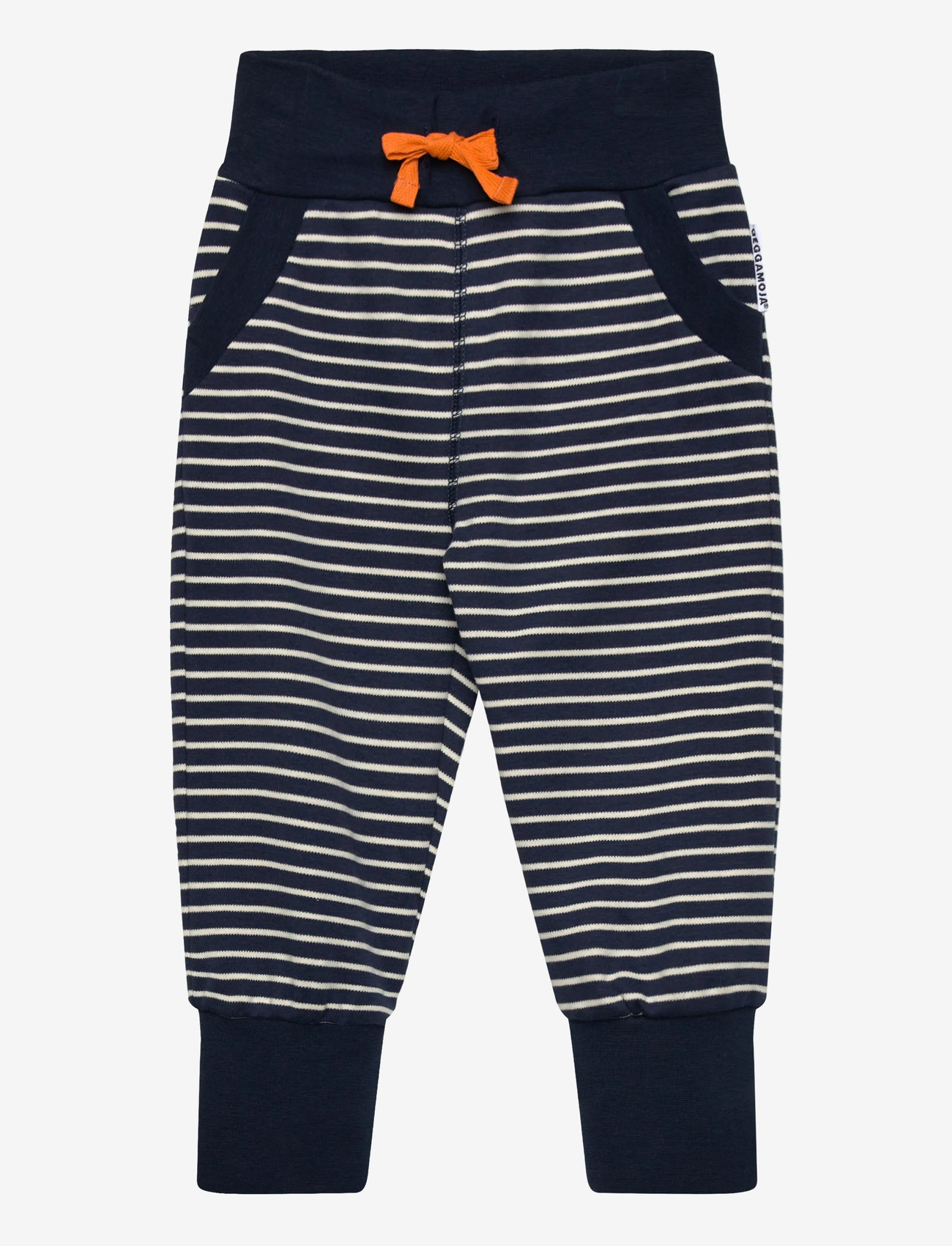 Geggamoja - Long pants Navy beige stripe - sweatpants - navy - 0