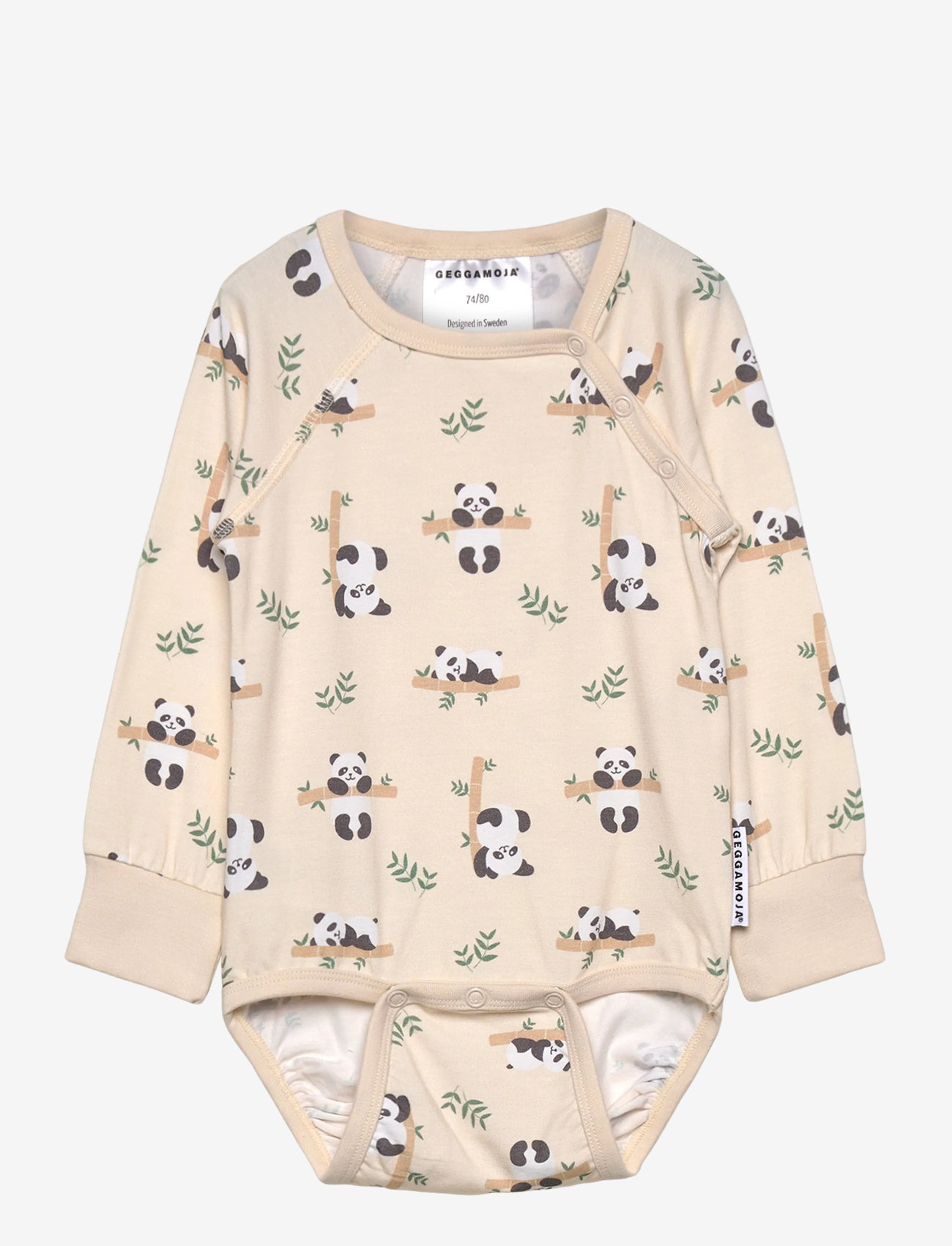 Geggamoja - Bamboo Body - långärmade bodysuits - beige - 0