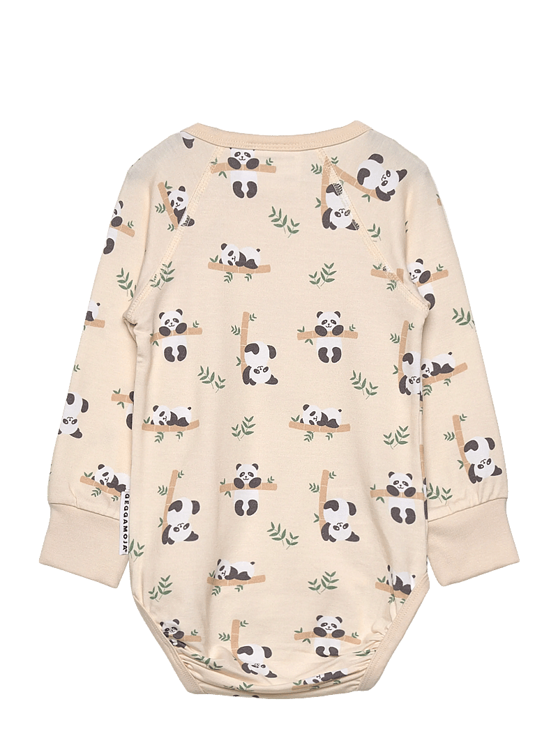Geggamoja - Bamboo Body - met lange mouwen - beige - 1