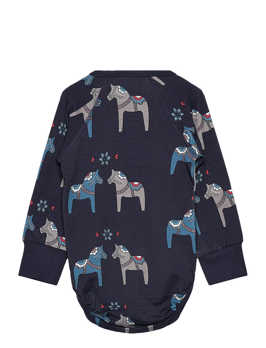 Geggamoja - Bamboo Body - langärmelig - navy - 1