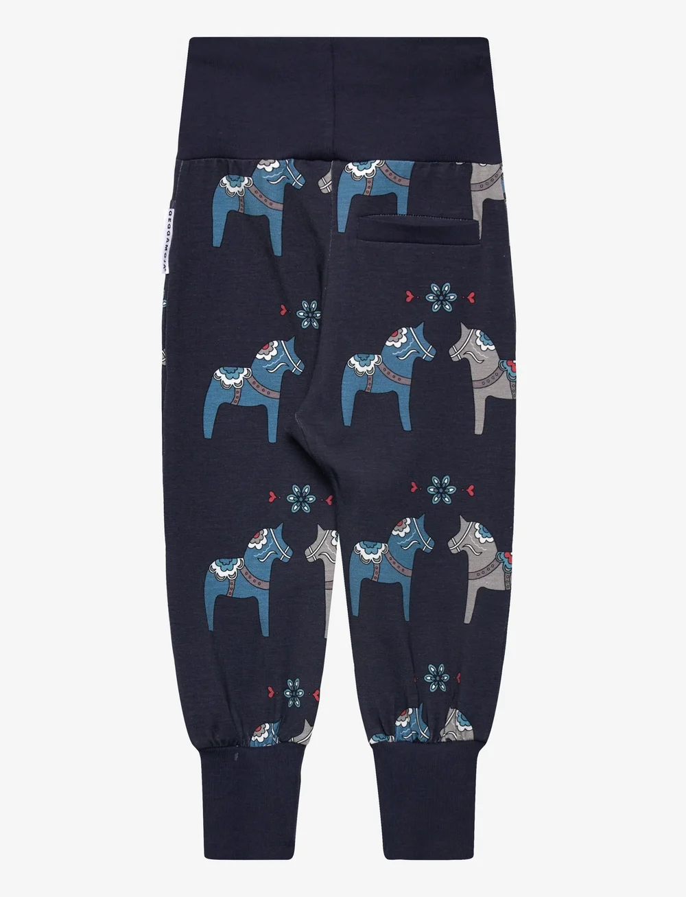 Geggamoja - Bamboo baby pants Green tractor - babybukser - navy - 1