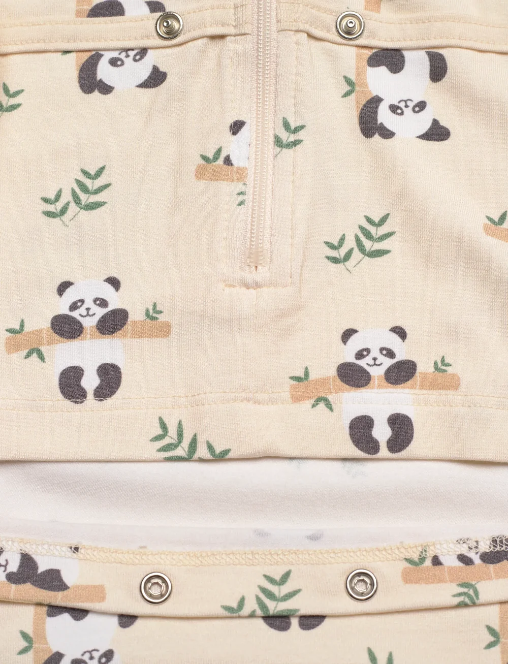 Geggamoja - Bamboo sleep bag Beige panda - schlafoveralls - beige - 2