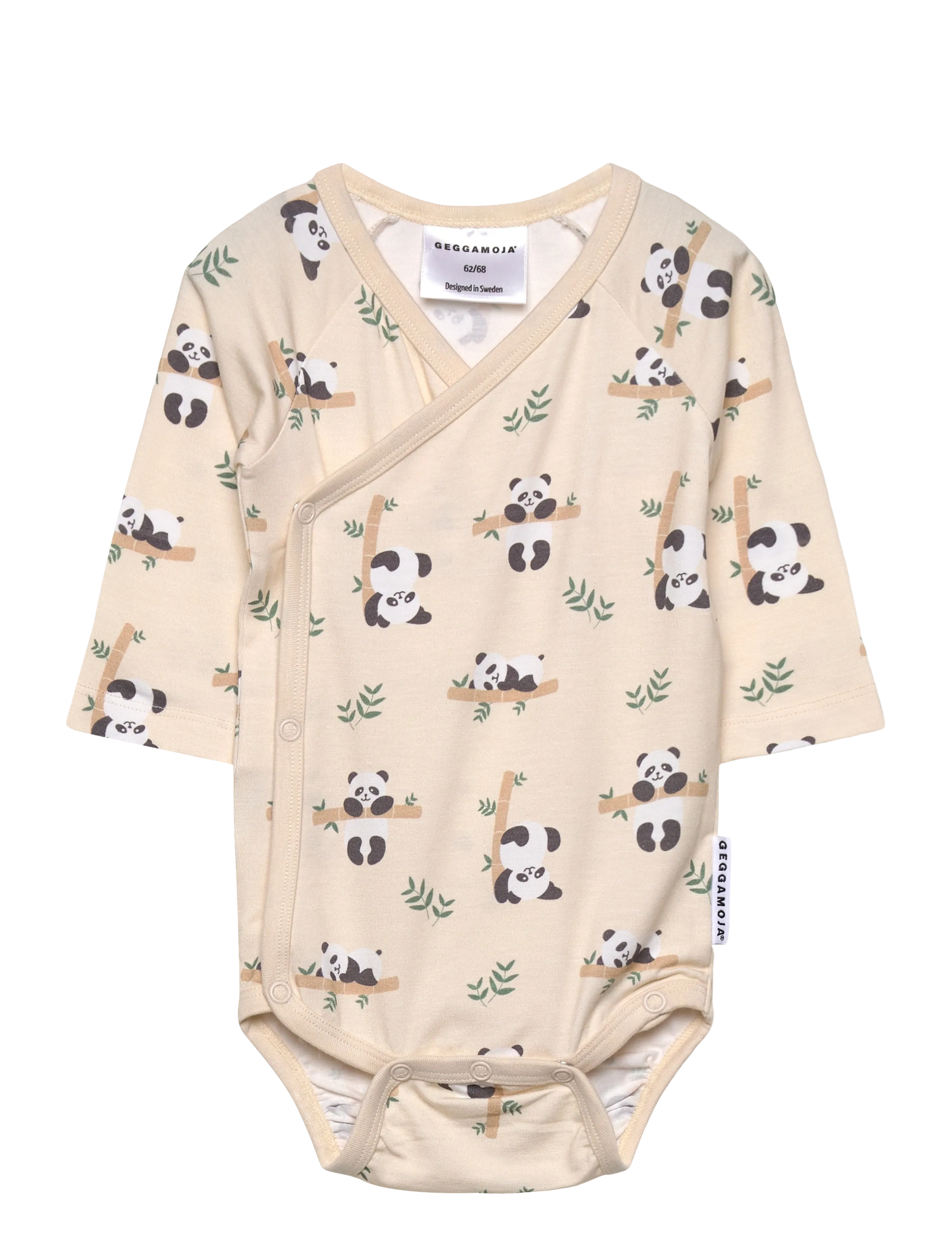 Geggamoja Bamboo wrap body Beige panda - Tøj - BEIGE / cream