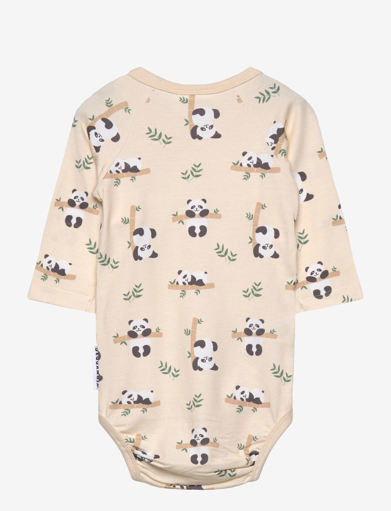 Geggamoja - Bamboo wrap body Beige panda - long-sleeved - beige - 1