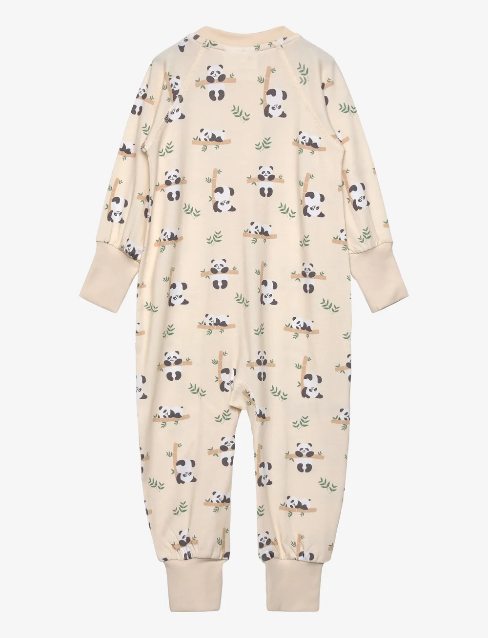 Geggamoja - Bamboo two way zip pyjamas Beige panda - schlafoveralls - beige - 1