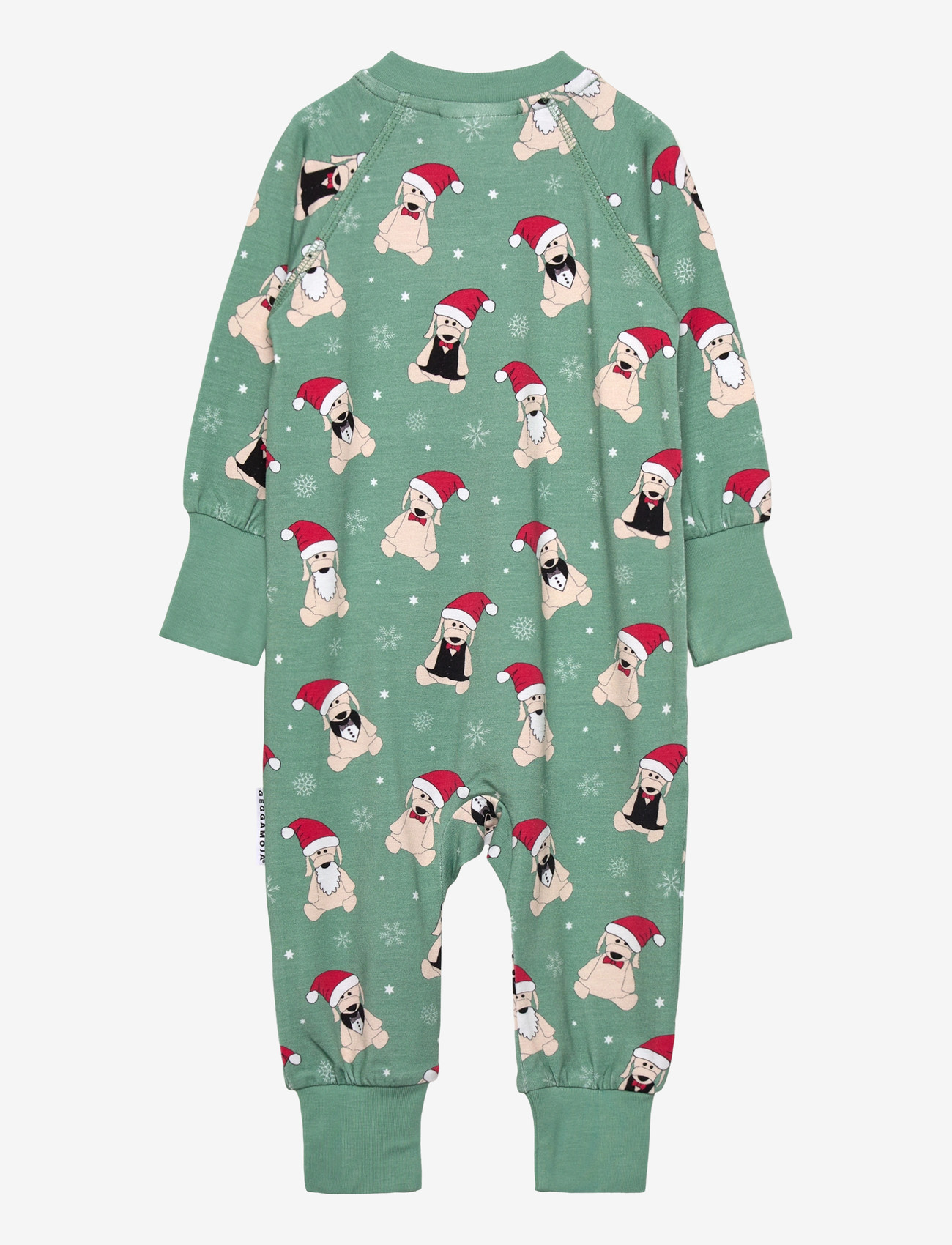 Geggamoja - Bamboo Two Way Zip Pyjamas - schlafoveralls - green - 1