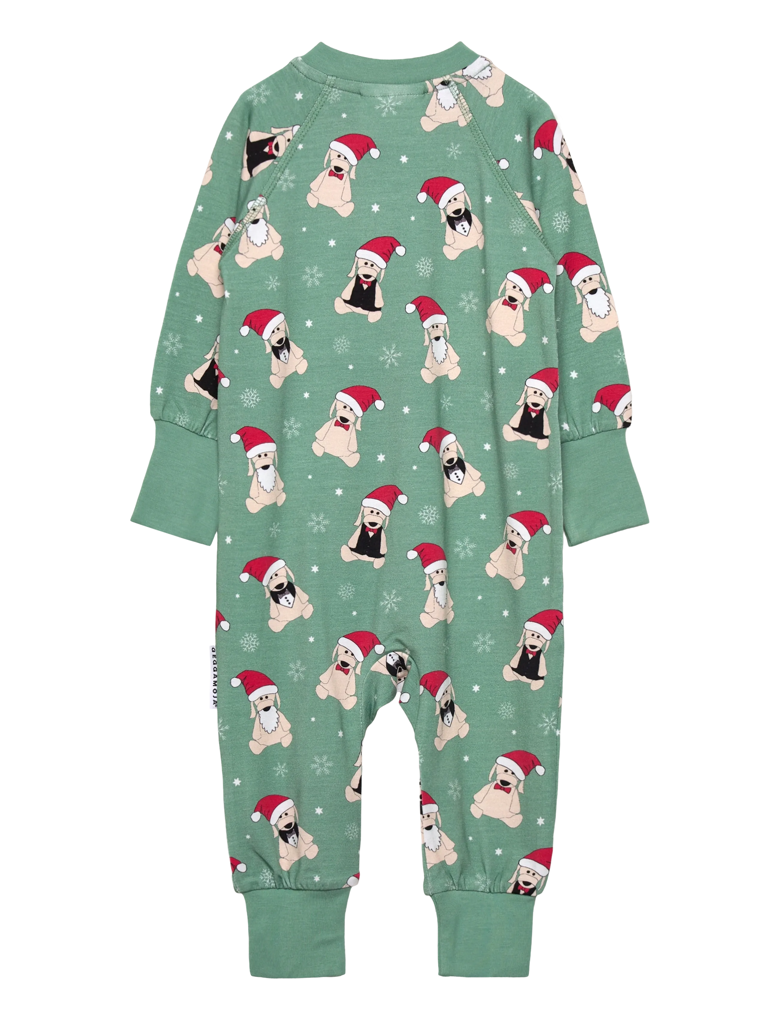 Geggamoja - Bamboo Two Way Zip Pyjamas - schlafoveralls - green - 1