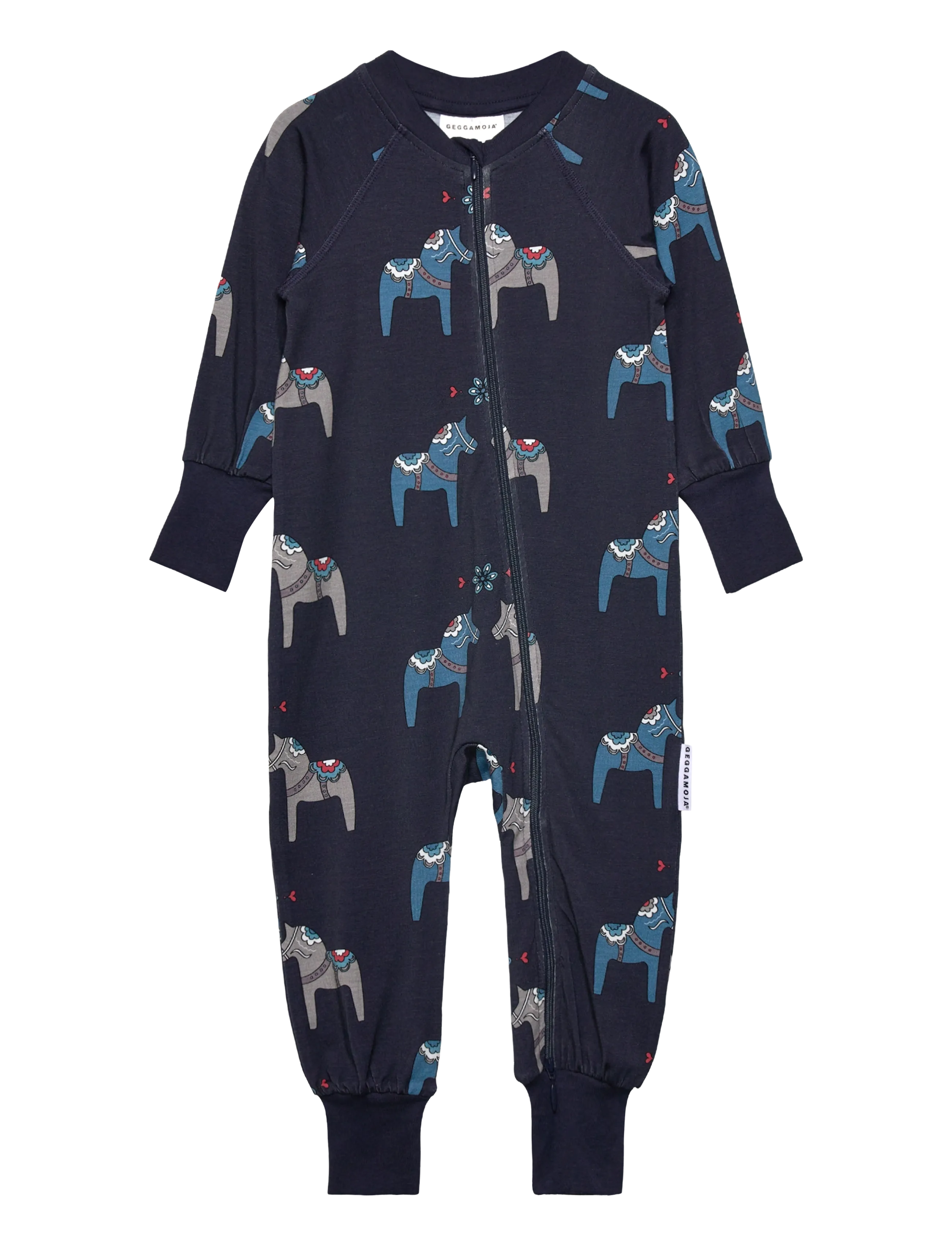 Geggamoja Bamboo Two Way Zip Pyjamas - Kläder - NAVY / navy