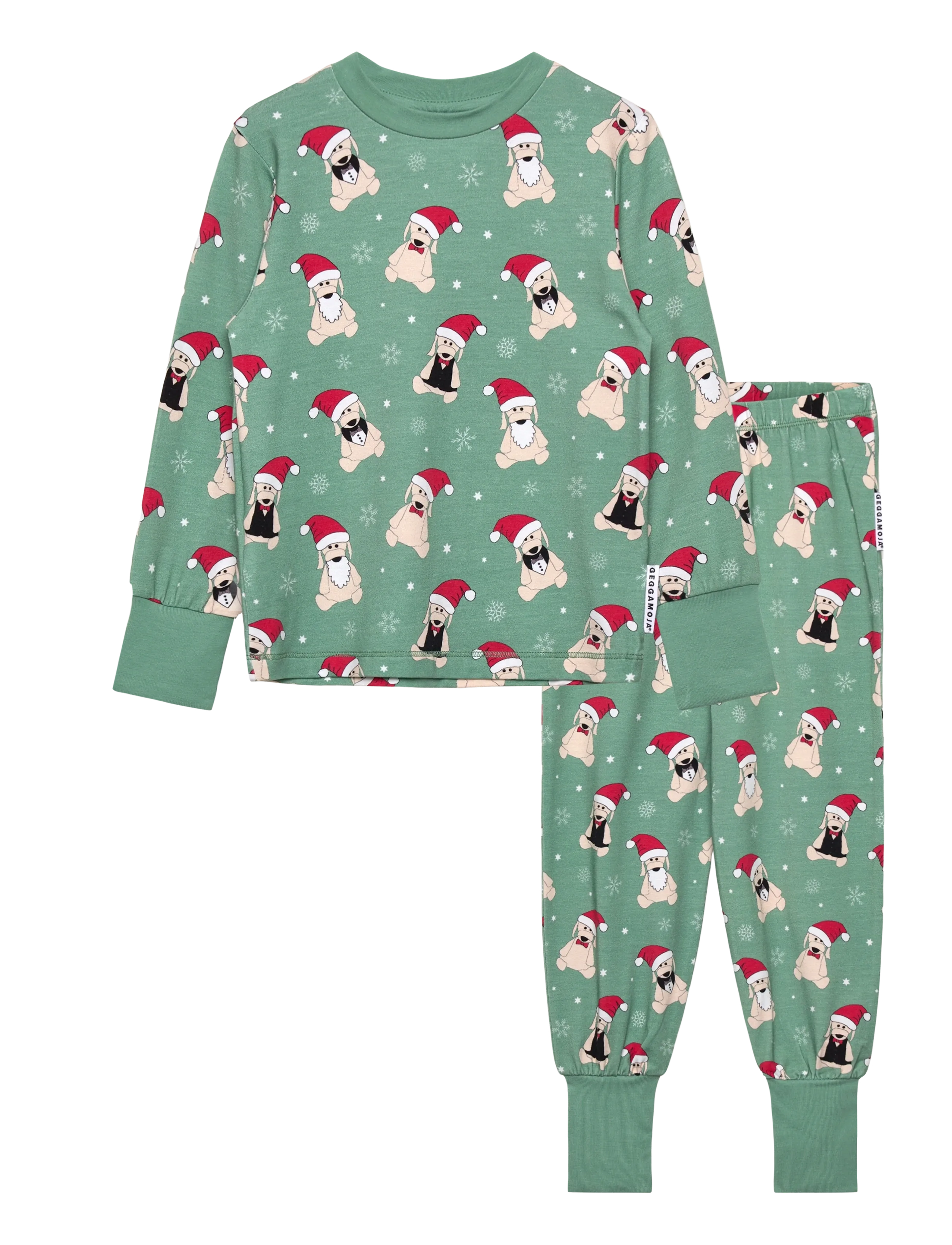 Geggamoja Bamboo Two Piece Pyjamas - Kläder - GREEN / green