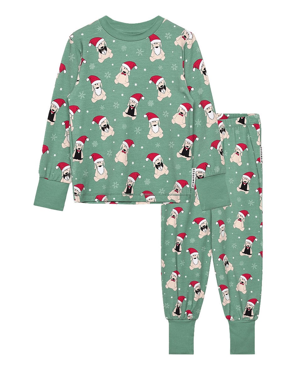 Geggamoja - Bamboo Two Piece Pyjamas - sett - green - 0