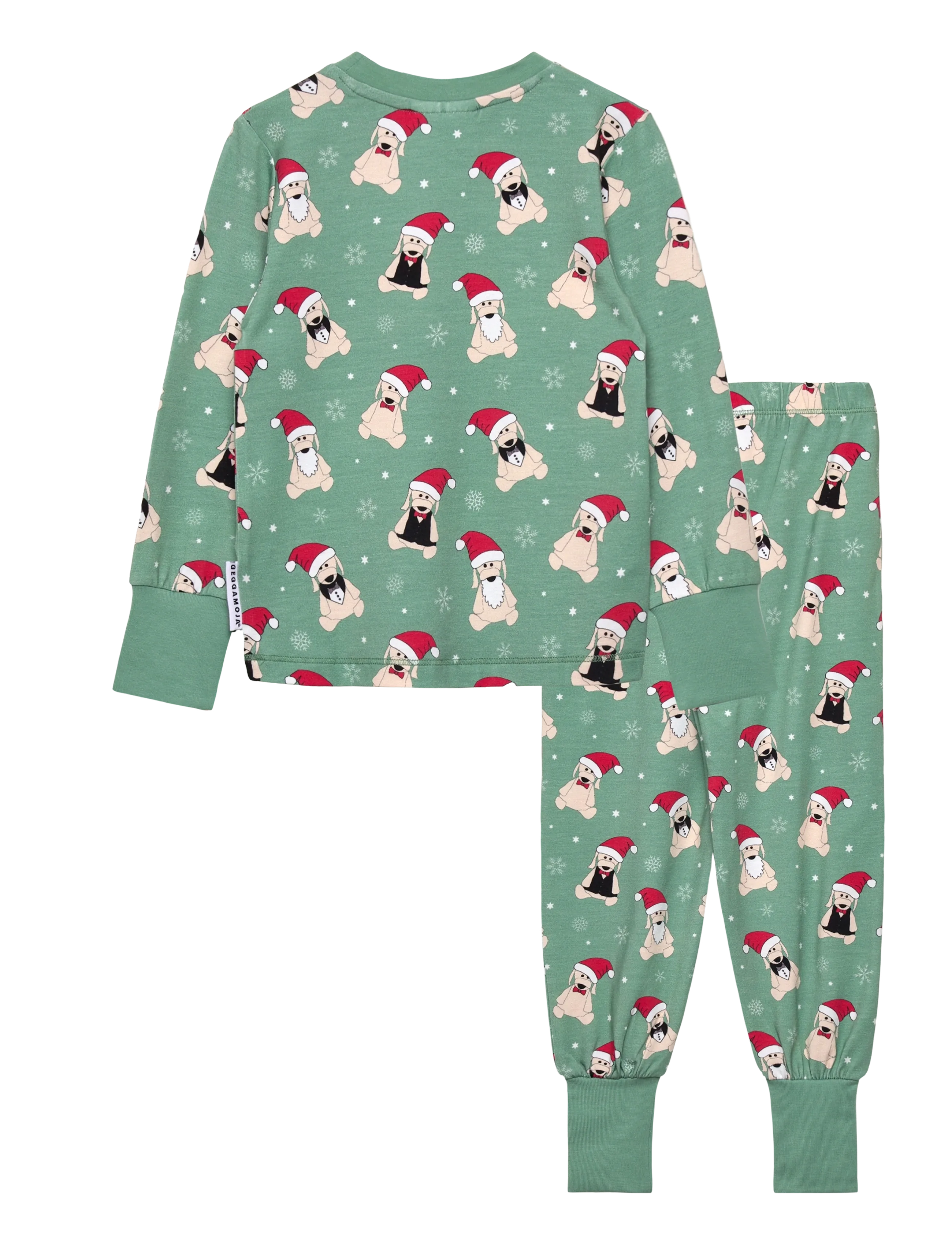Geggamoja - Bamboo Two Piece Pyjamas - sett - green - 1