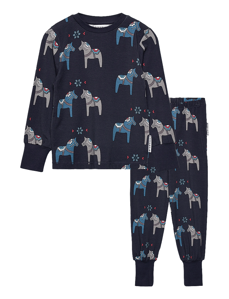 Geggamoja - Bamboo Two Piece Pyjamas - pyjamassæt - navy - 0