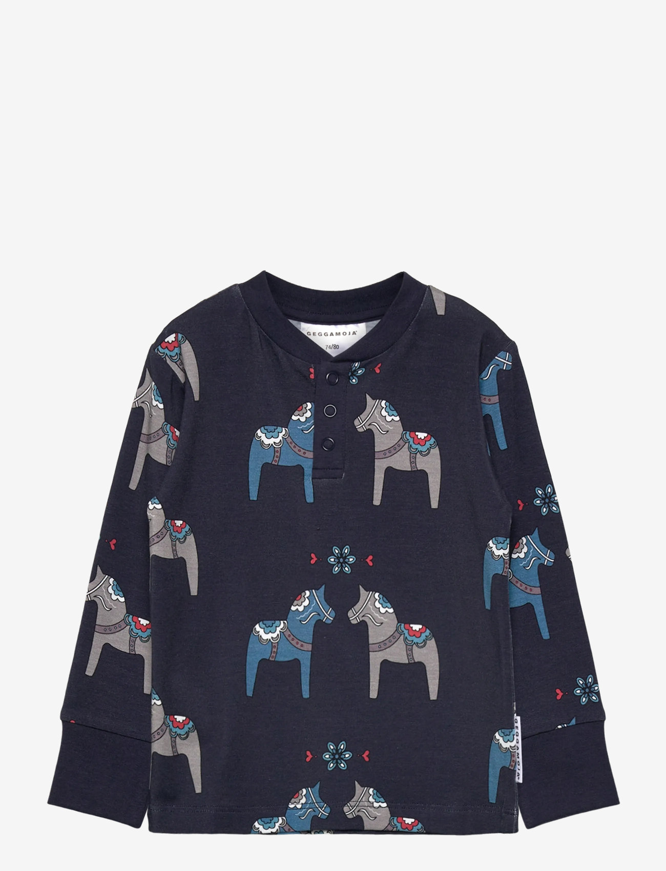 Geggamoja - Bamboo Grandpa Sweater - langärmelig - blue - 0