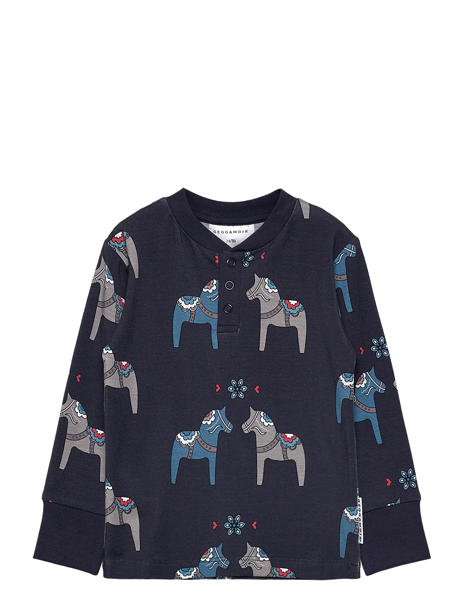 Geggamoja - Bamboo Grandpa Sweater - t-shirts à manches longues - blue - 0