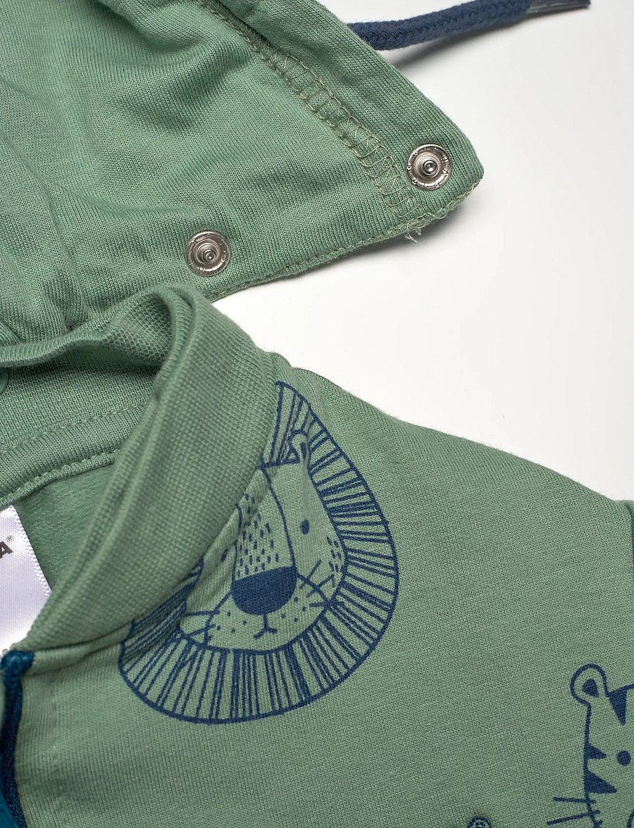 Geggamoja - College Hoodie Green tiger - hættetrøjer - green - 2