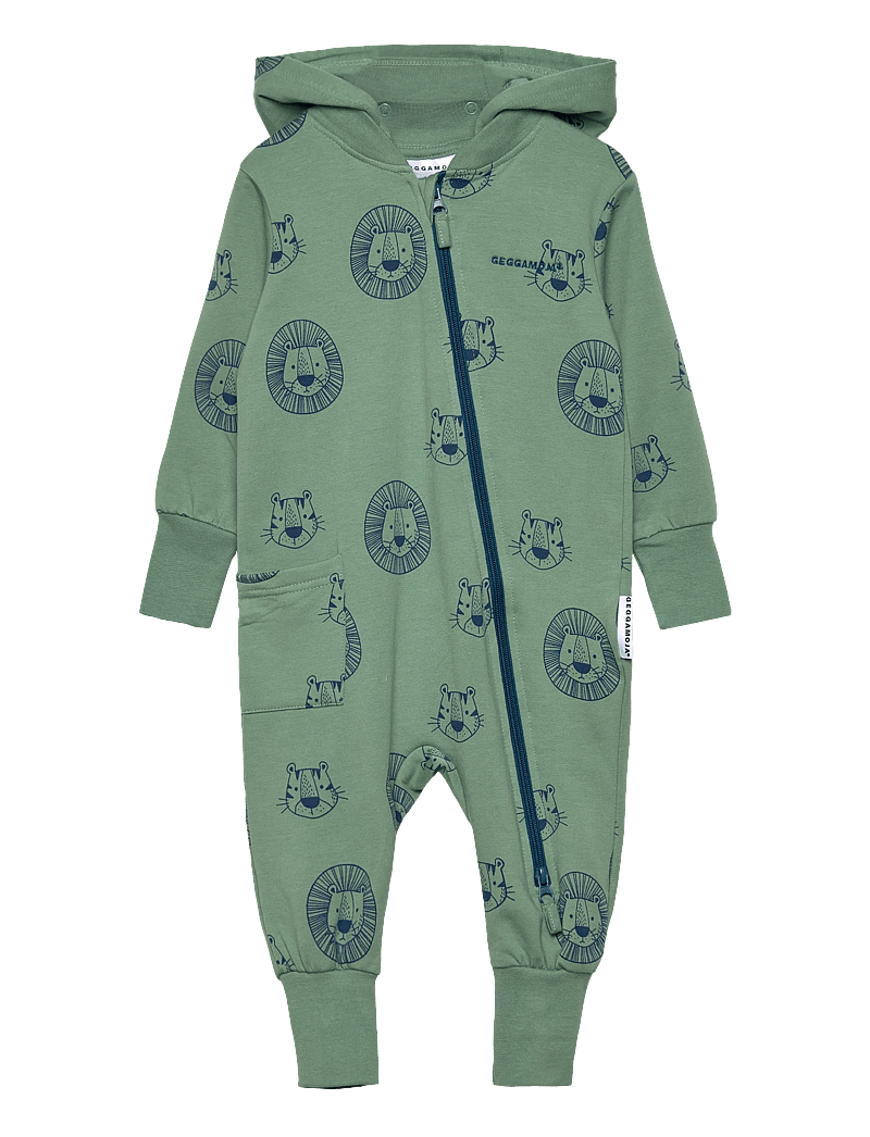 Geggamoja - College Jumpsuit Green tiger - jumpsuits - green - 0