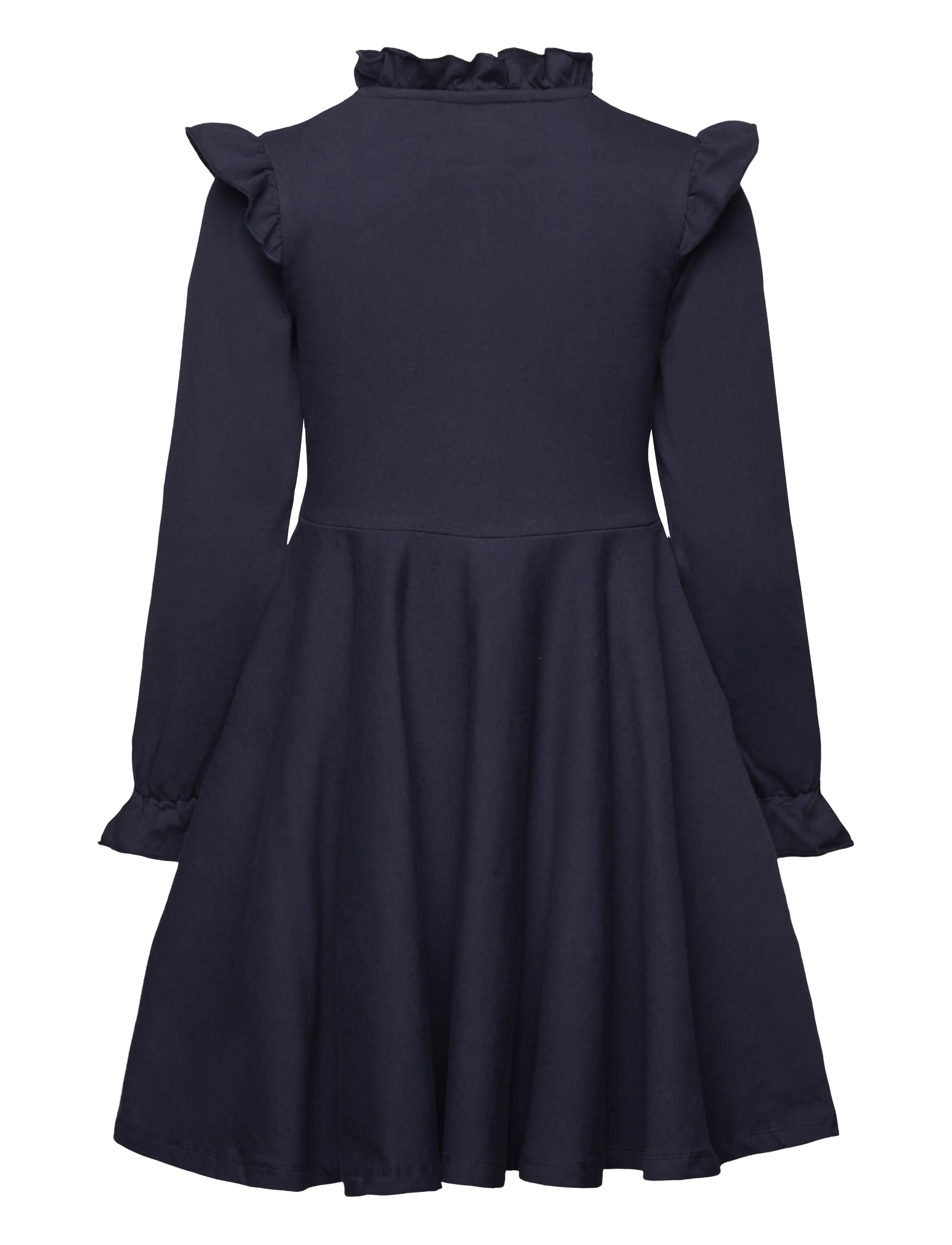 Geggamoja - Flounce Collar Dress - sukienki dla dziewczynek z długim rękawem - navy - 1