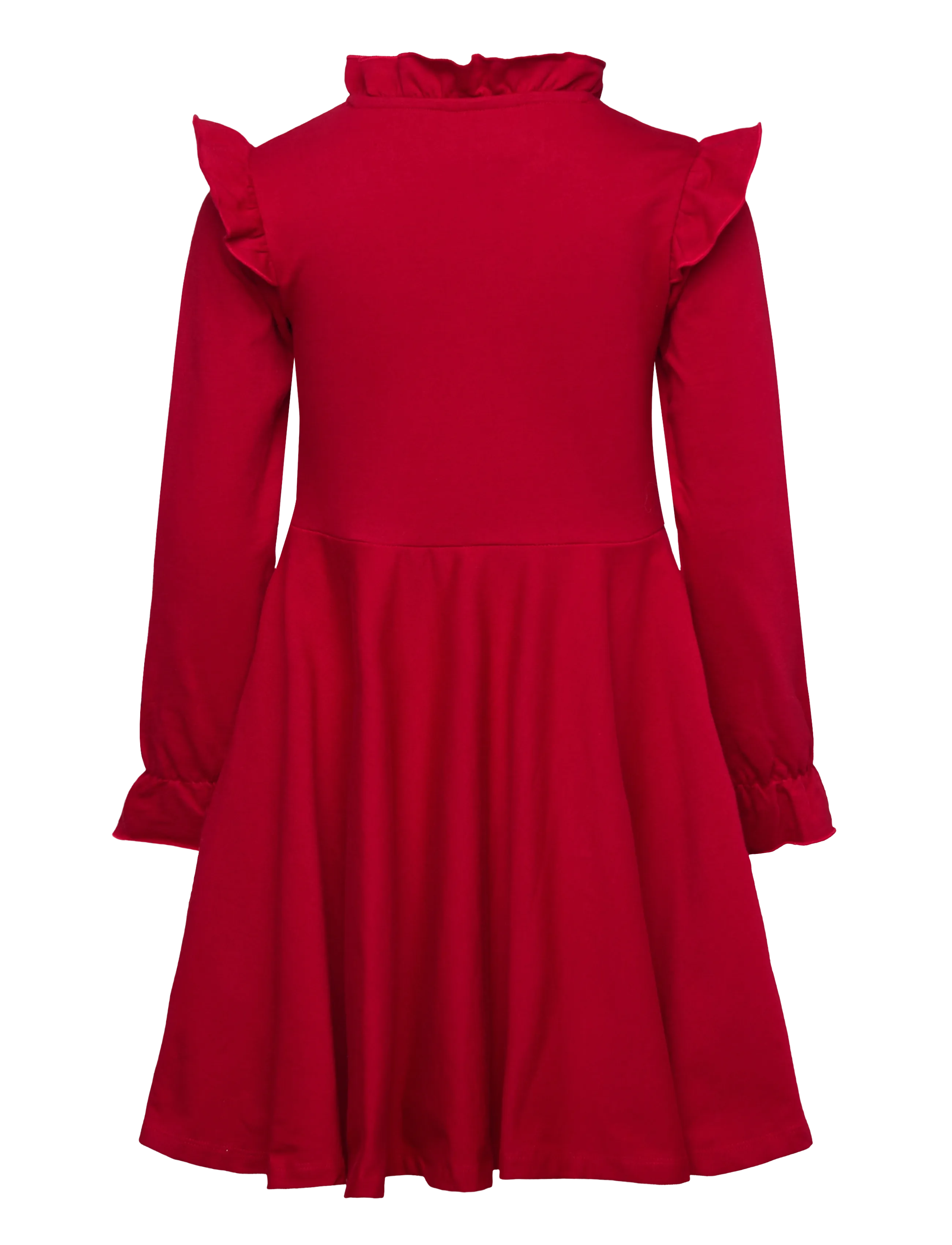 Geggamoja - Flounce Collar Dress - langærmede babykjoler - red - 1