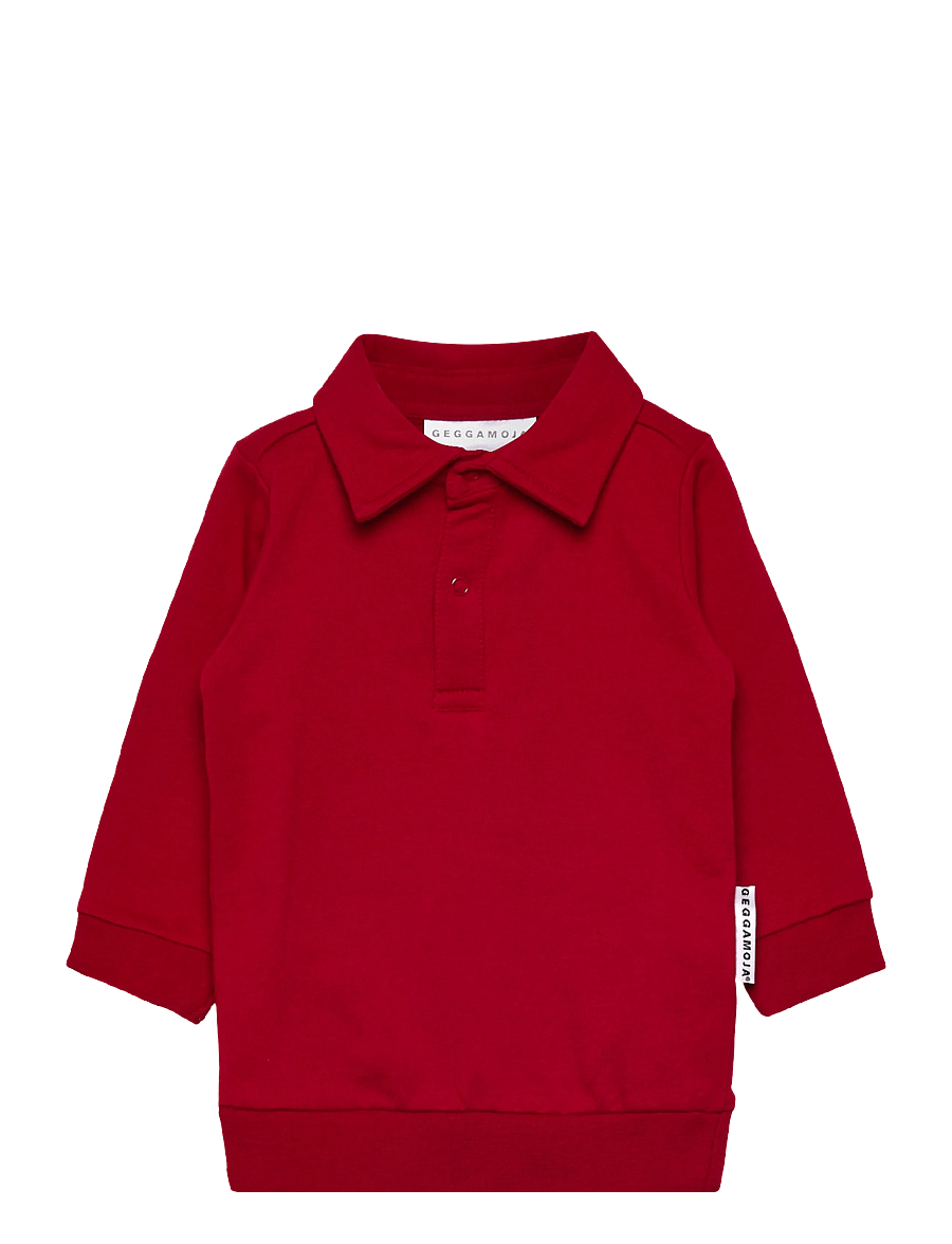 Geggamoja - Collar Sweater - polo krekli ar garām piedurknēm - red - 0