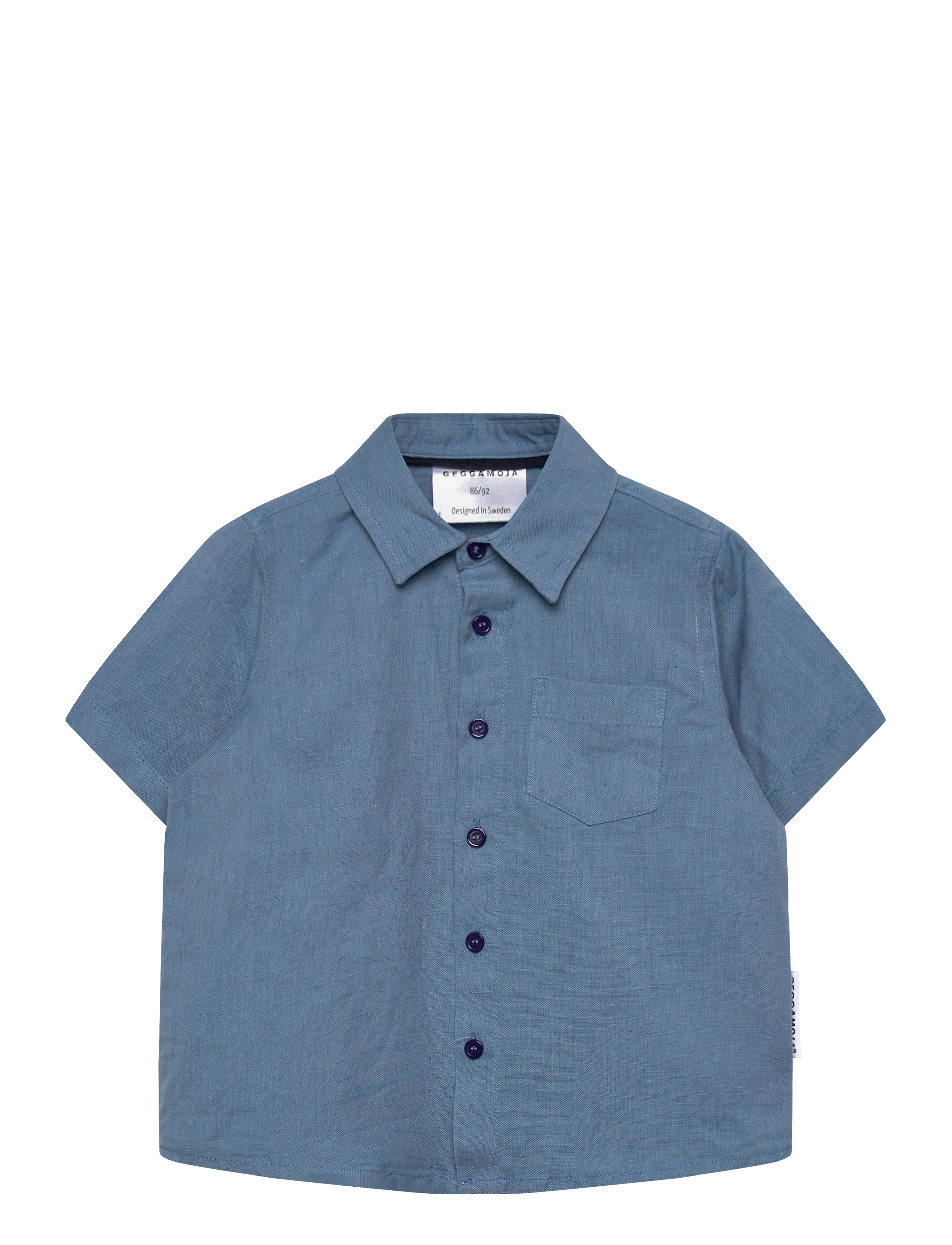 GEGGAMOJA Linen Shirt Mint Blau - 110/116 - Kinder
